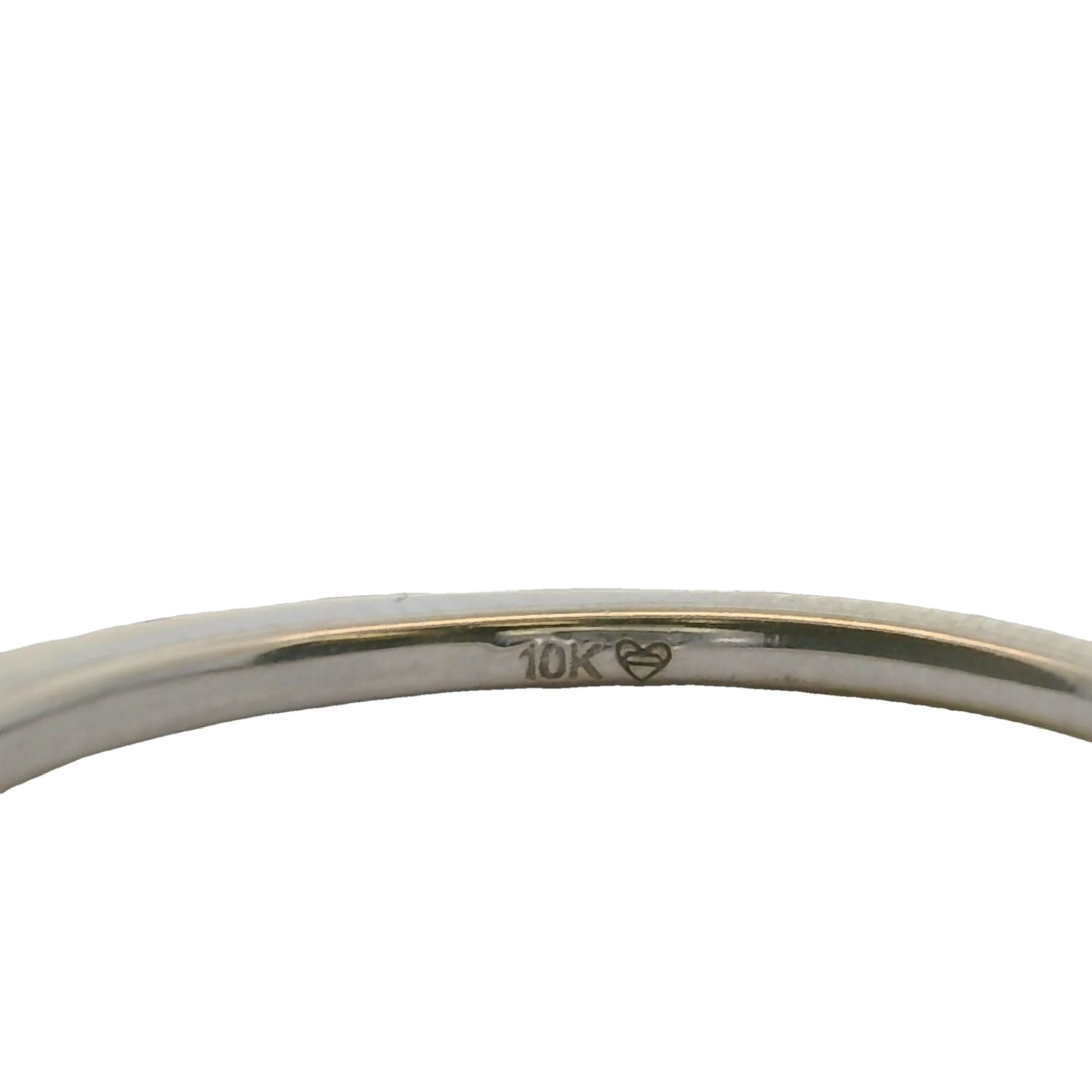 10kt White Gold and Diamond Line Stackable Wedding Band Ring Size 6.5 - Image 5