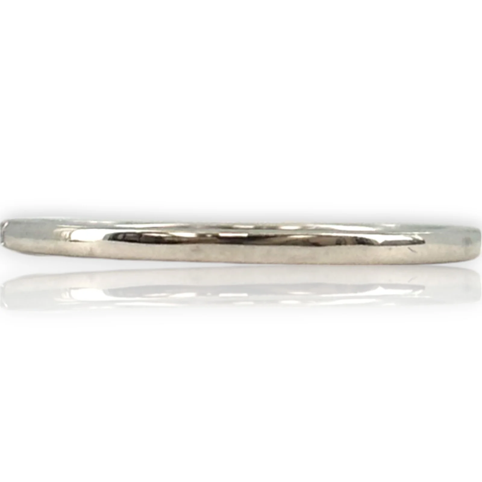 14kt Solid White Gold and Diamond Half Eternity Wedding Stackable Band Size 7 - Image 3