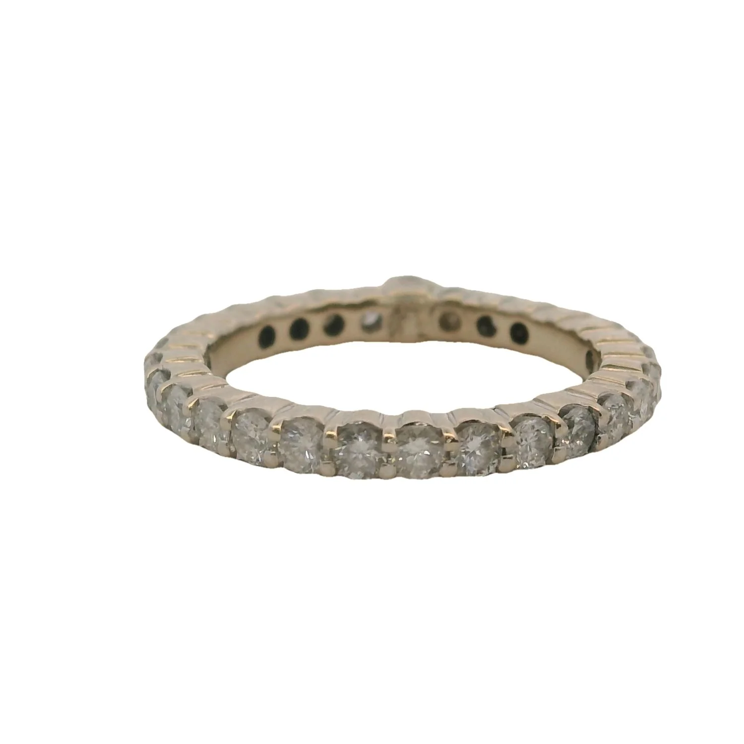14kt White Gold and 1.12ctw Diamond 2.5mm Eternity Band Ring Size 5.25 - Image 3