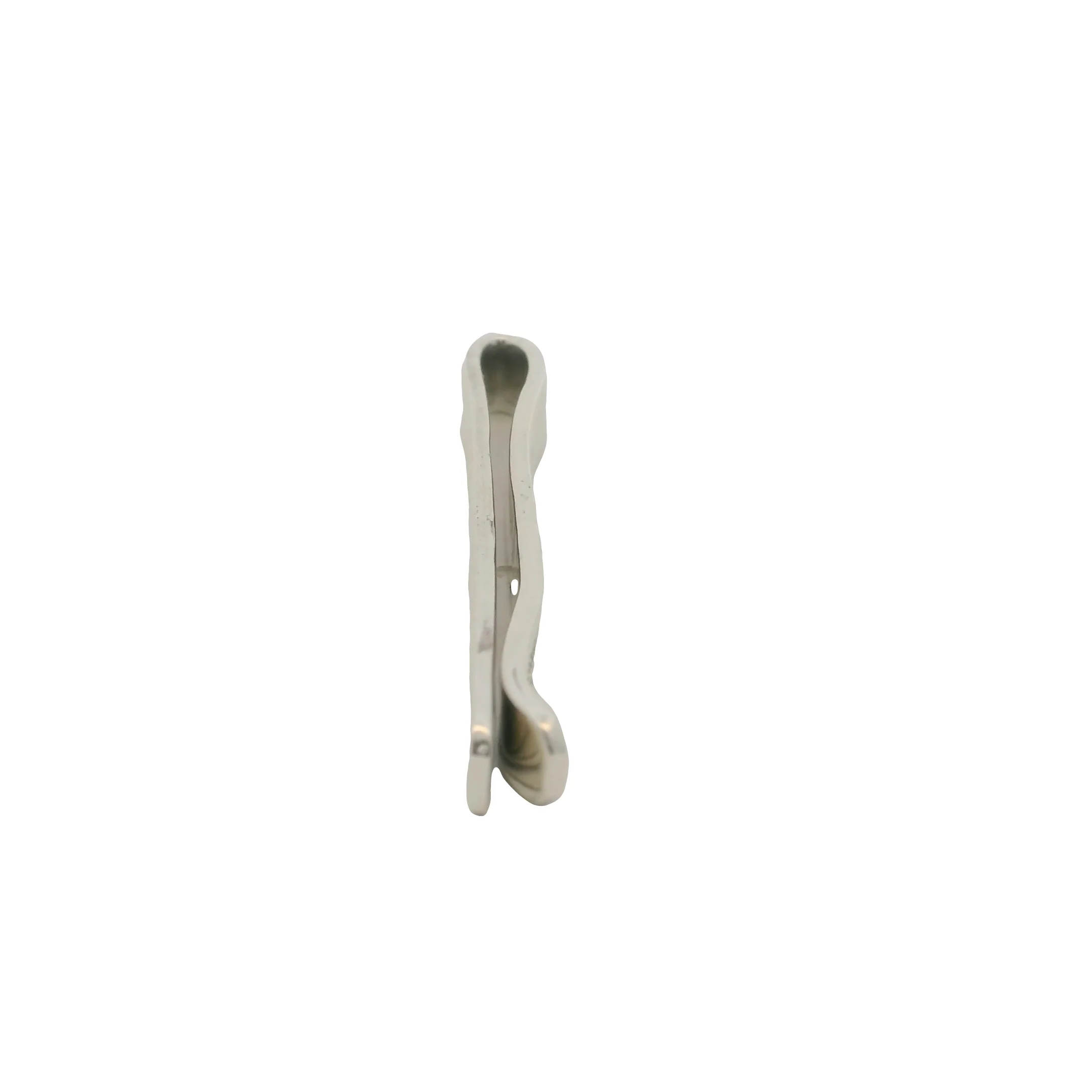 925 Sterling Silver 1.8" Long Tie Bar Pin With Chased Geometric Pattern Made in Mexico - Image 4