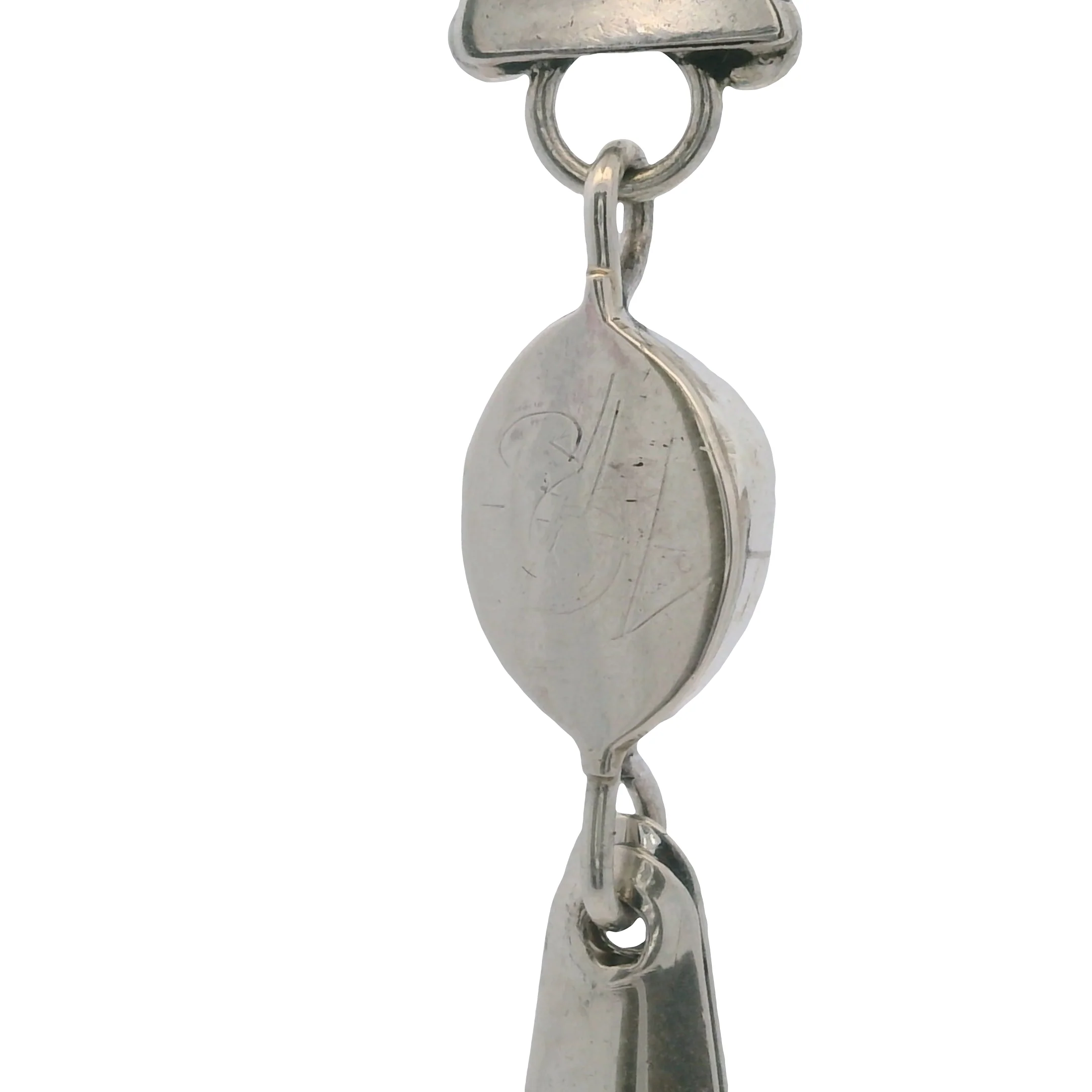 925 Sterling Silver and Turquoise Native American Feather Drop/Dangle 2.8" Earrings - Image 5
