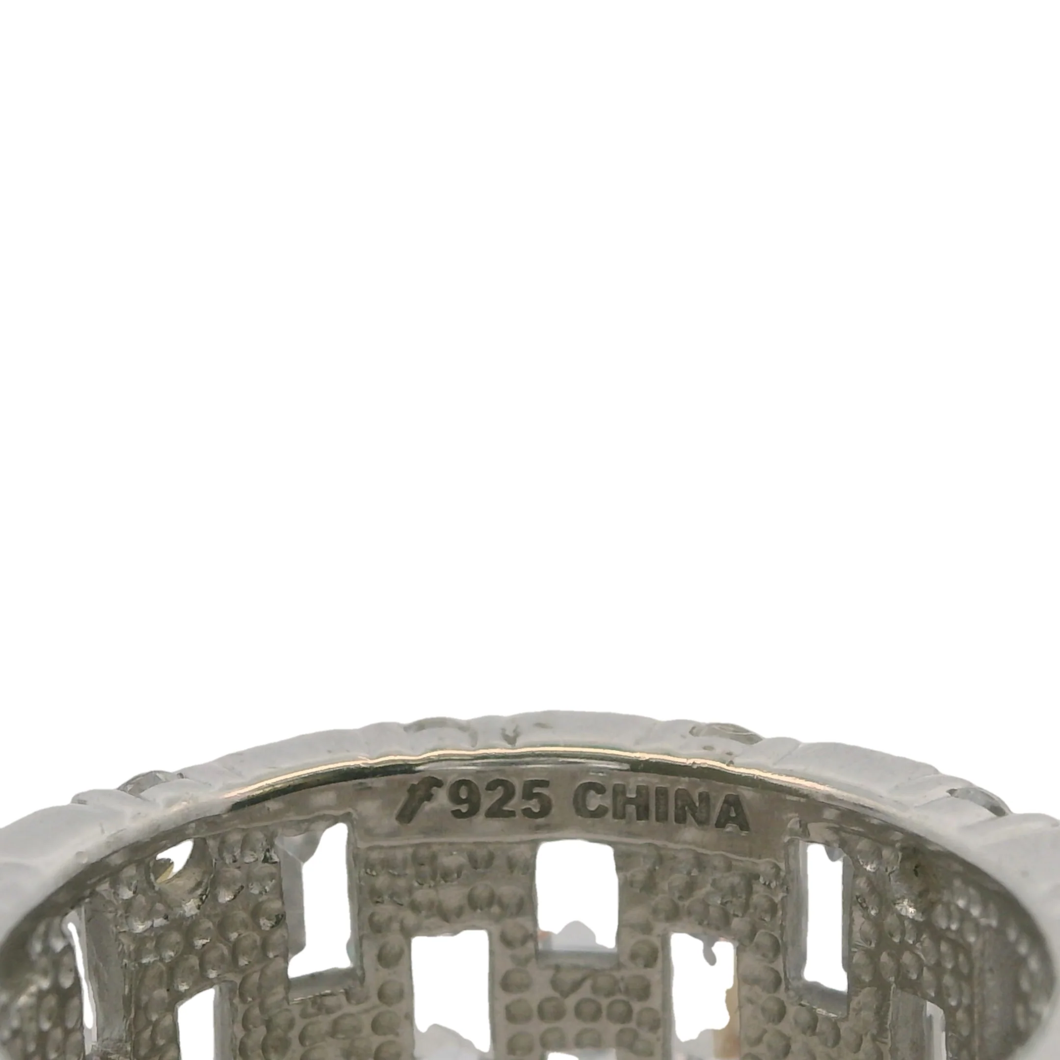 925 Sterling Silver Baguette and Round Cut Cubic Zirconia 10.5mm Thick Eternity Ring Size 6 - Image 3