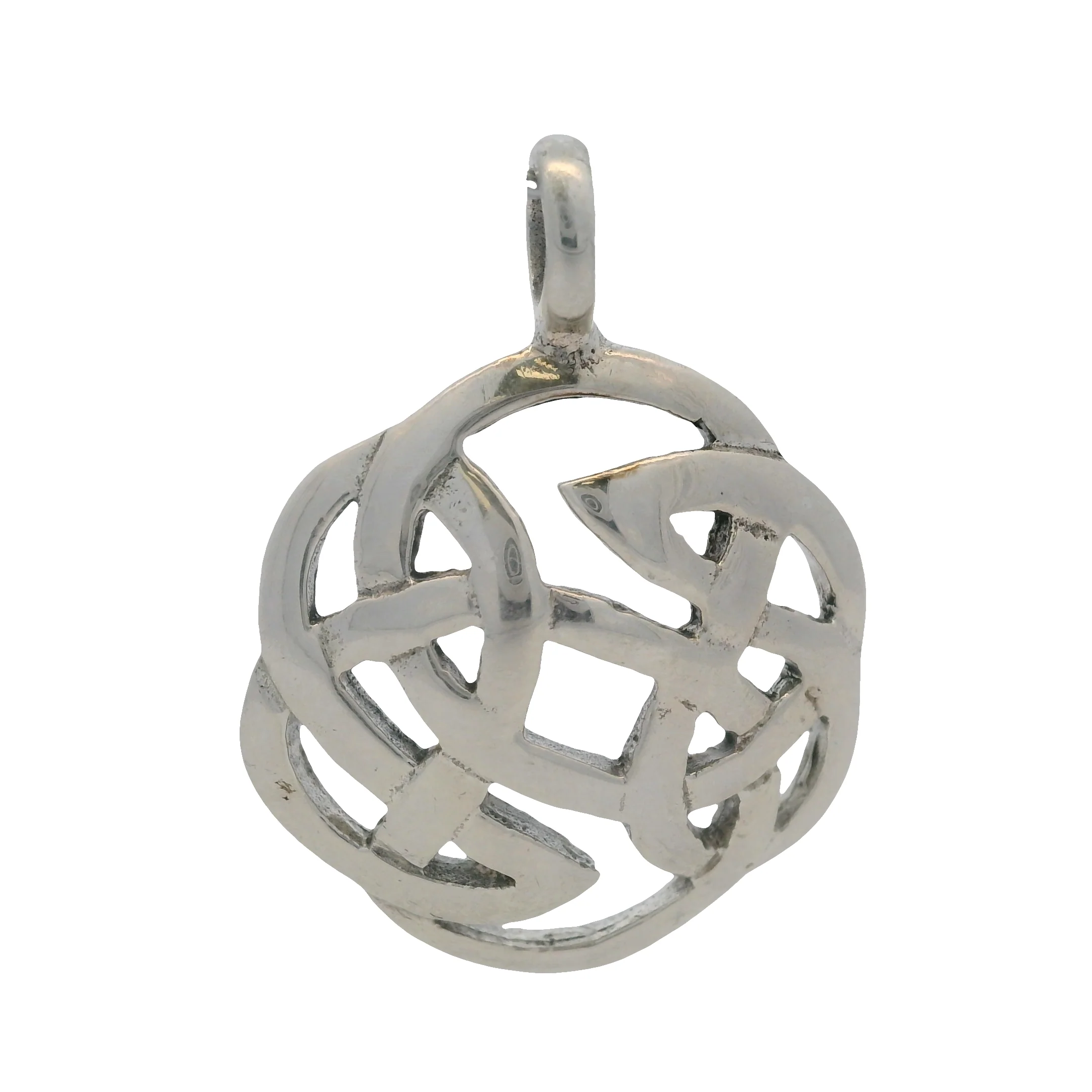 925 Sterling Silver Celtic Knot 30mm Circle Pendant