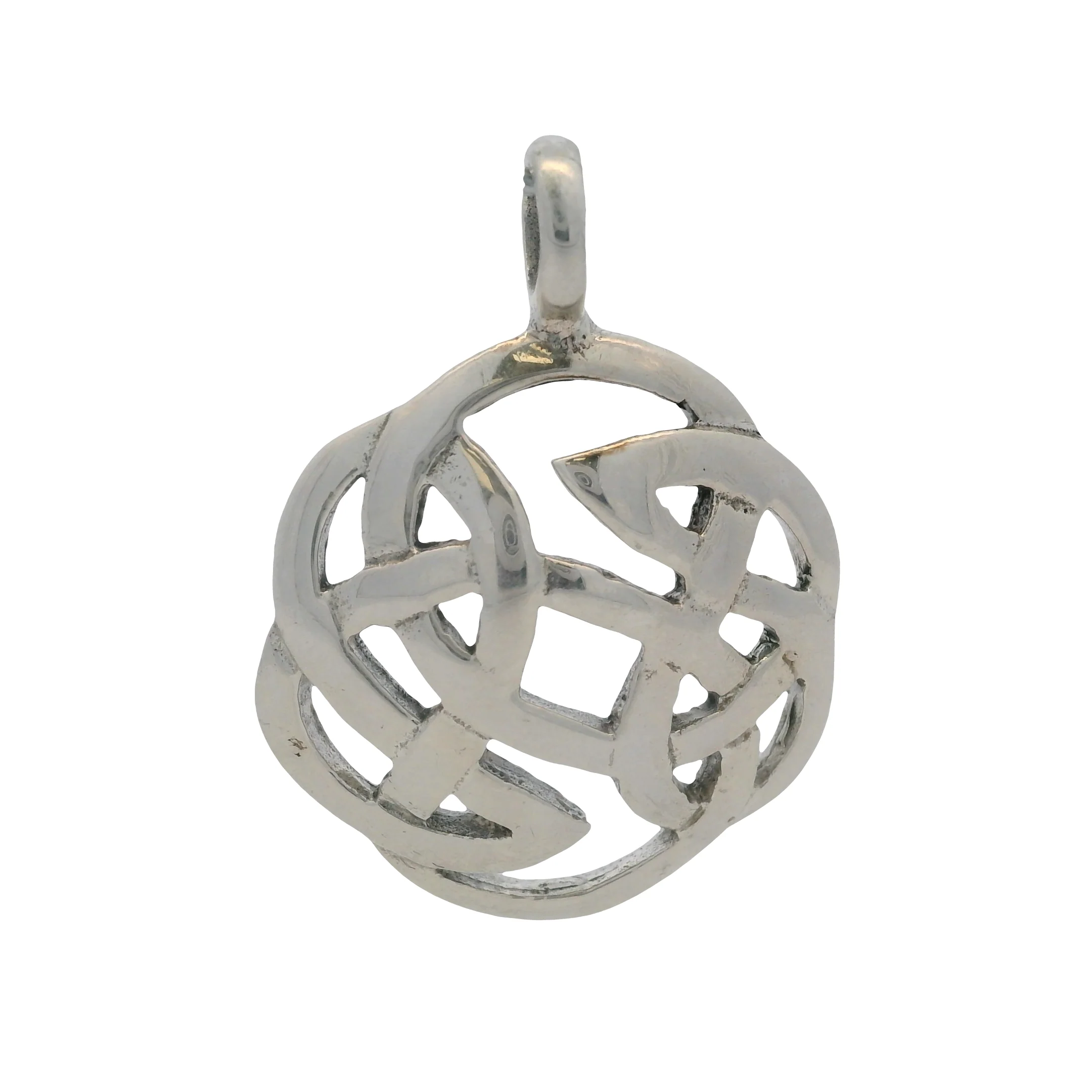 925 Sterling Silver Celtic Knot 30mm Circle Pendant - Image 2