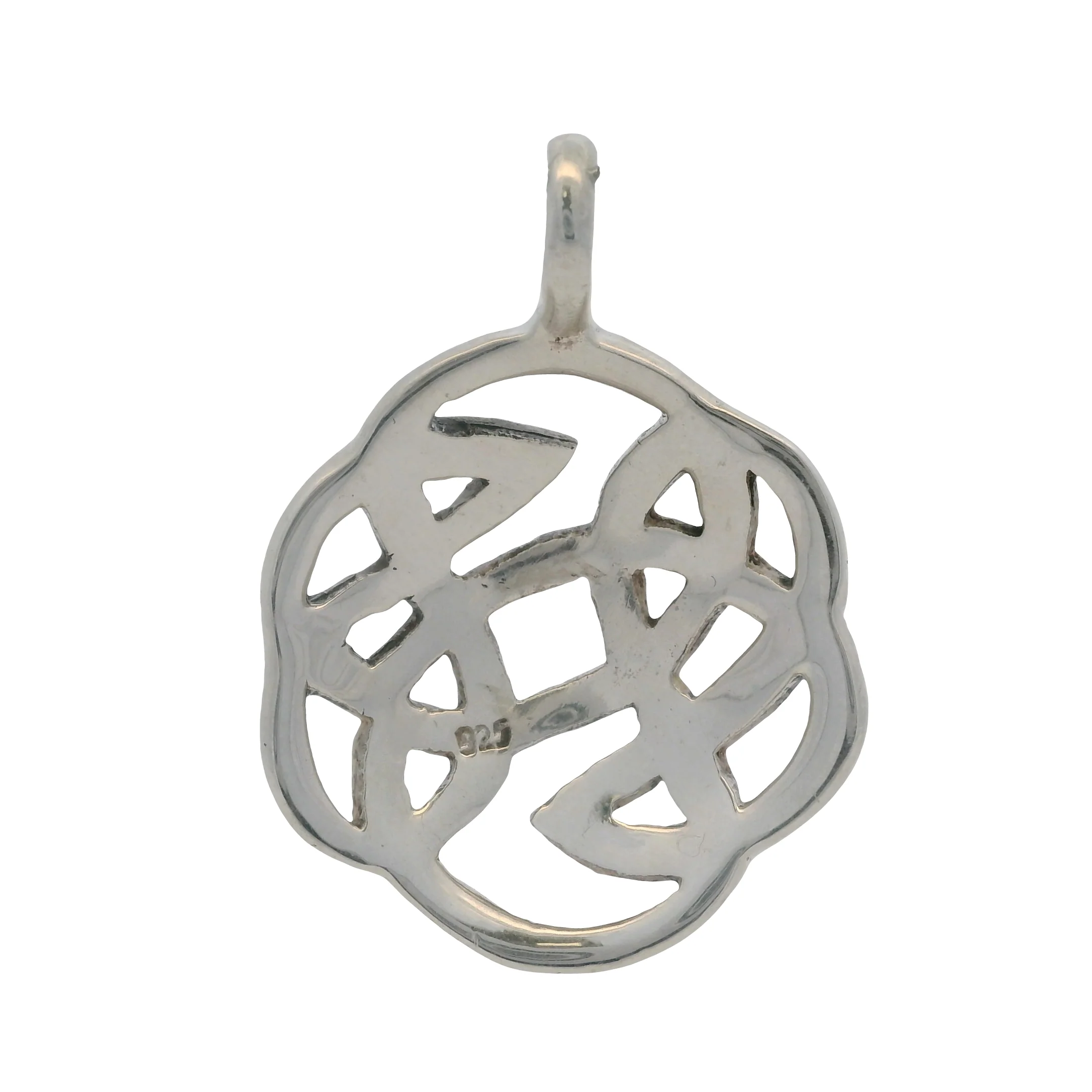 925 Sterling Silver Celtic Knot 30mm Circle Pendant - Image 3