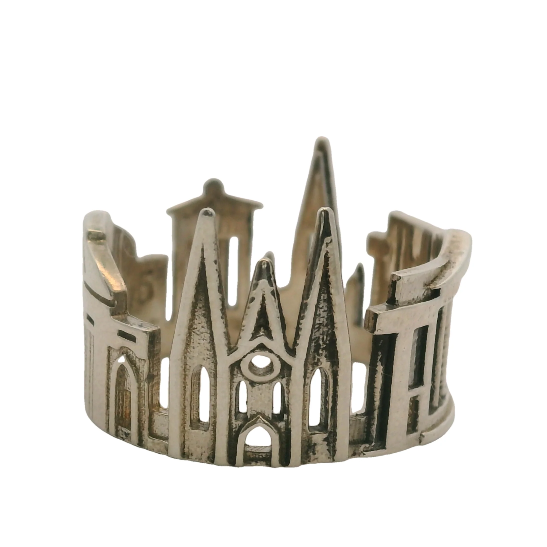 925 Sterling Silver Gothic Edinburgh Cityscape Ring by Shekht Size 6.5 - Image 2
