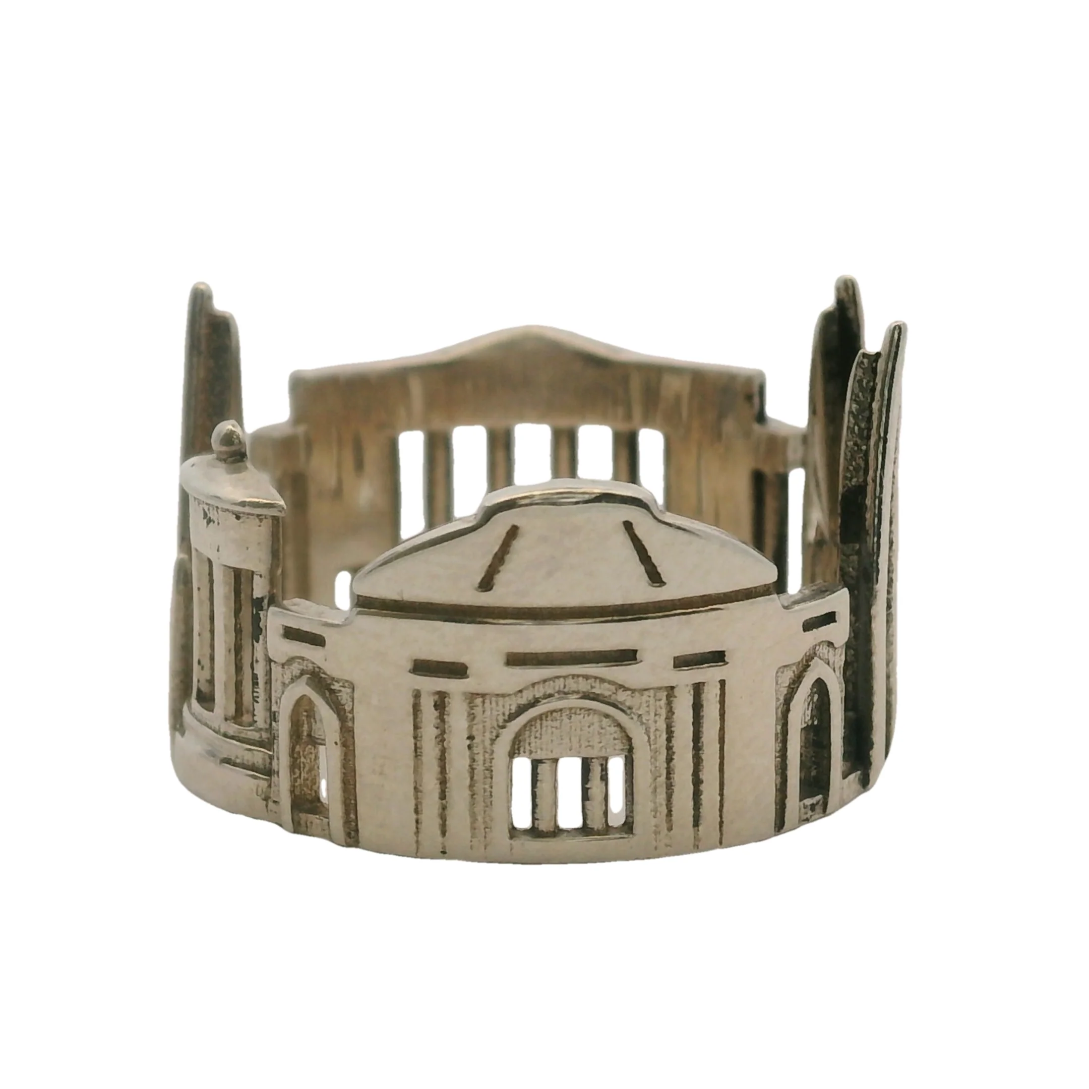 925 Sterling Silver Gothic Edinburgh Cityscape Ring by Shekht Size 6.5 - Image 3