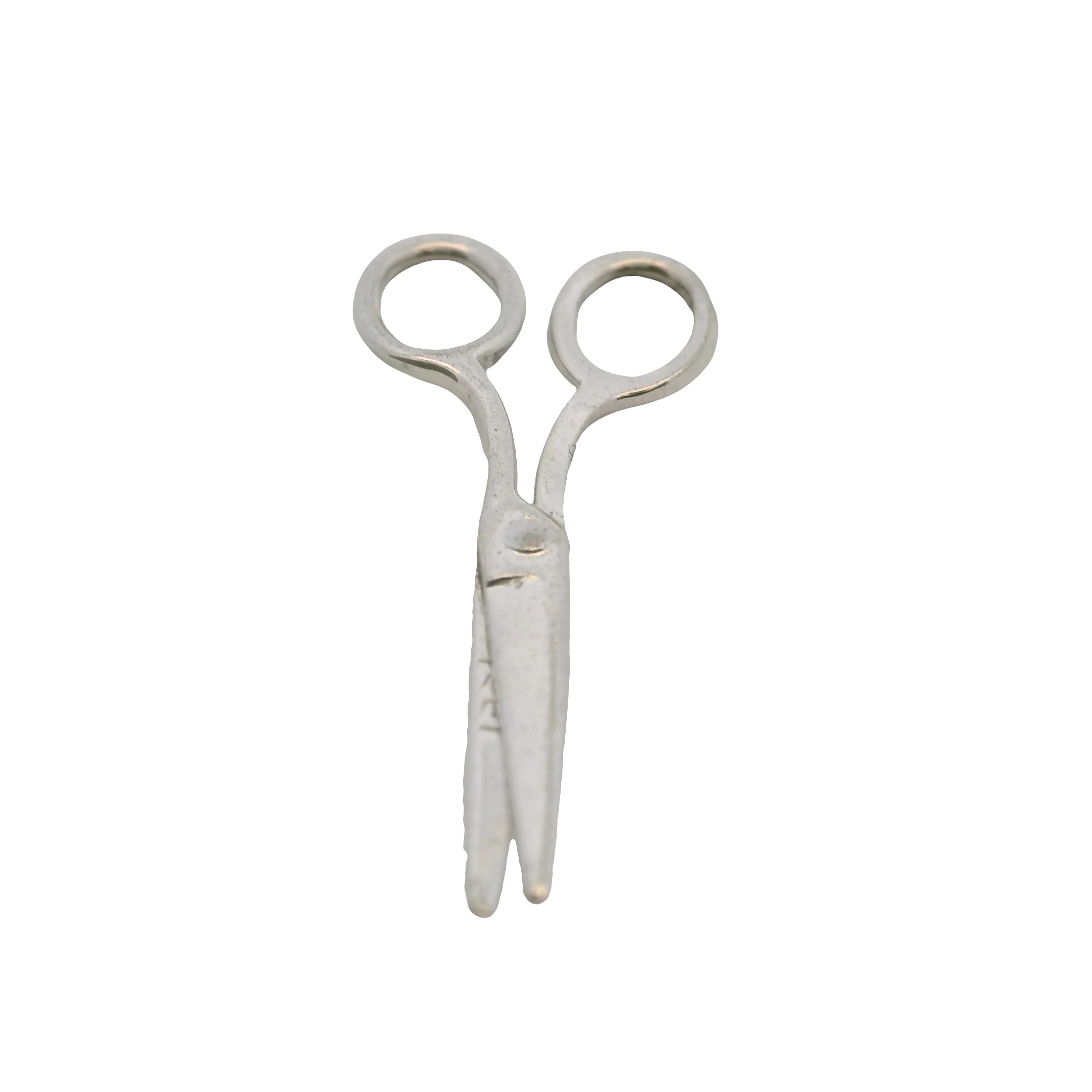 925 Sterling Silver Miniature Scissors Sewing Tools Movable 25mm Charm Pendant - Image 2
