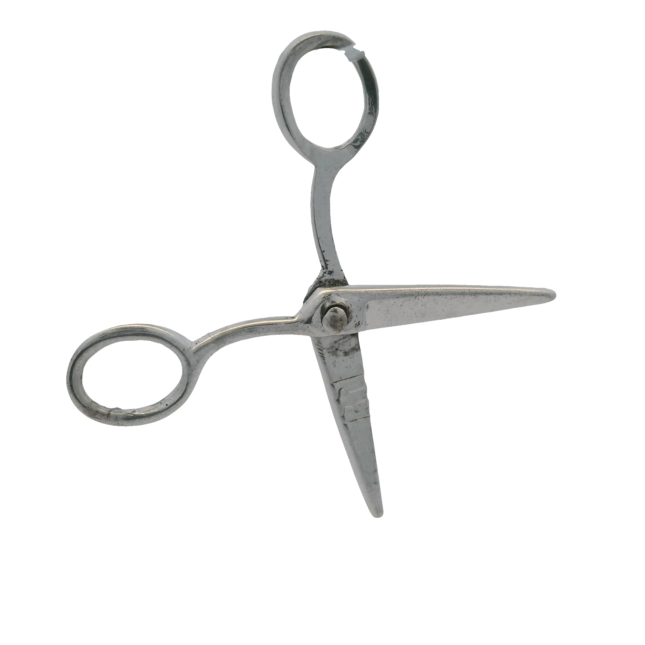 925 Sterling Silver Miniature Scissors Sewing Tools Movable 25mm Charm Pendant - Image 3