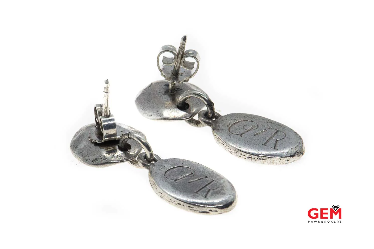 AiR Templar Cross Plate & Tahitian Pearl Drop 925 Sterling Silver Dangle Earrings - Image 3