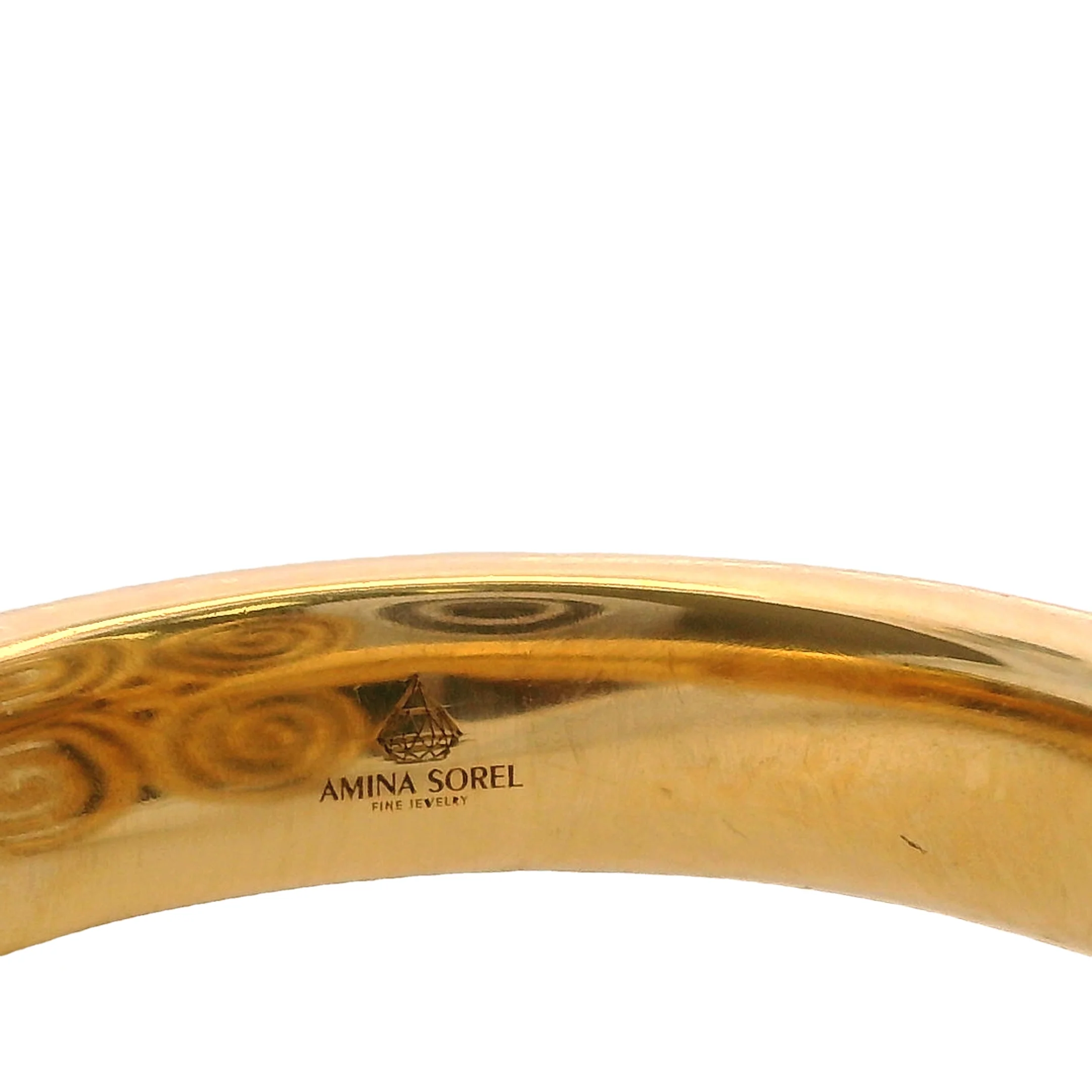 Amina Sorel 18kt Yellow Gold "Continuum" Large Celestial Spiral Statement Diamond Ring - Image 5