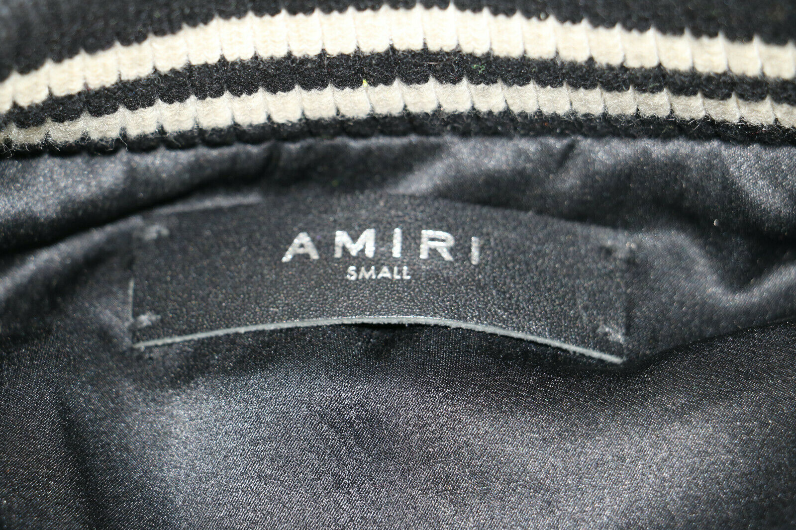 AMIRI Lovers Embroidered Satin Bomber Jacket in Black Size Small - Image 6