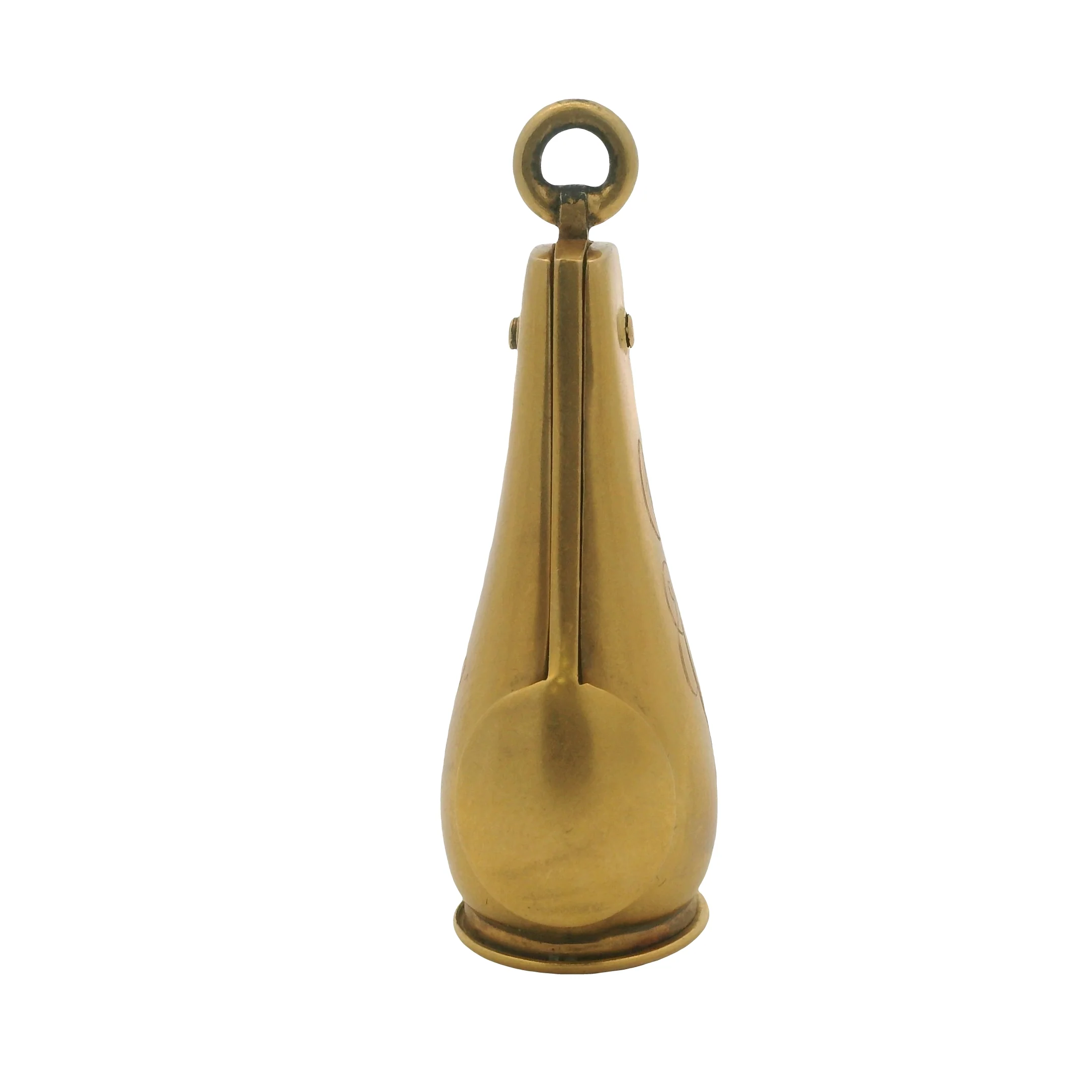Antique Battin & Co Solid 14kt Yellow Gold Monogrammed Fob Cigar Cutter 6.7g Pendant - Image 4