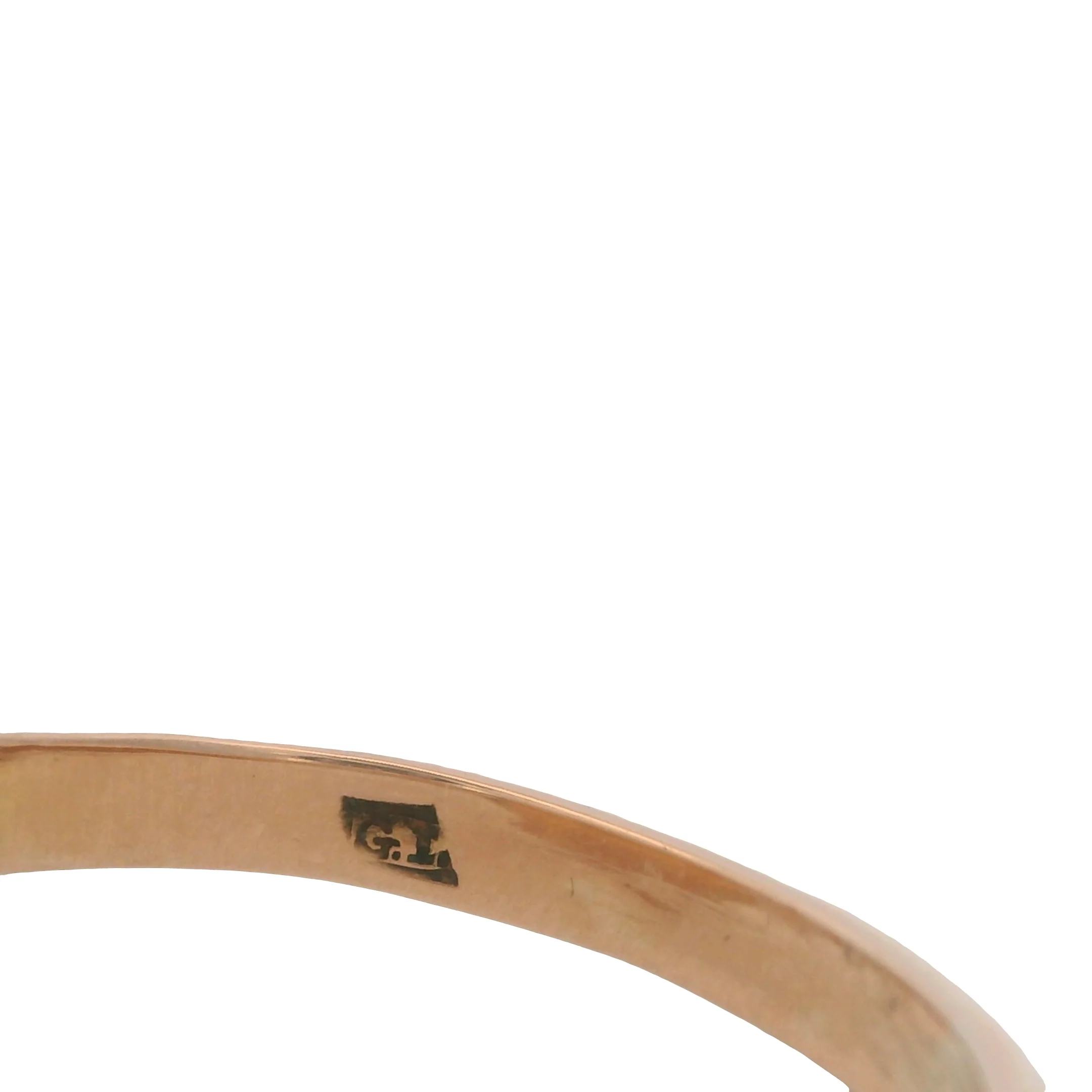 Antique Solid 14kt Yellow Gold Dainty Signet "LM" Cursive Engraving Size 5.75 - Image 5