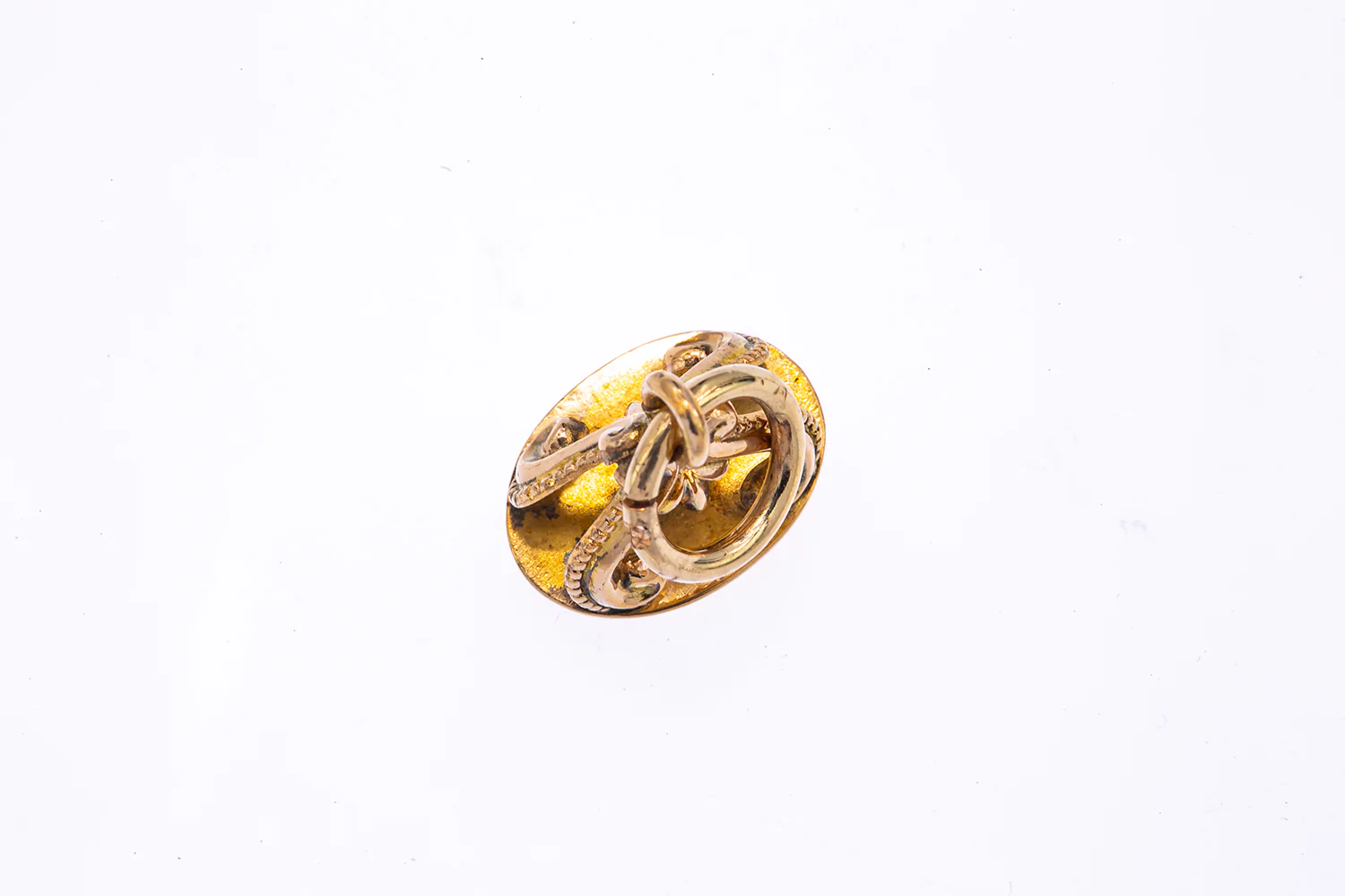 Antique Wax Stamp Sealer Non Engraved Charm 10K 417 Rose Gold Watch FOB Pendant - Image 3