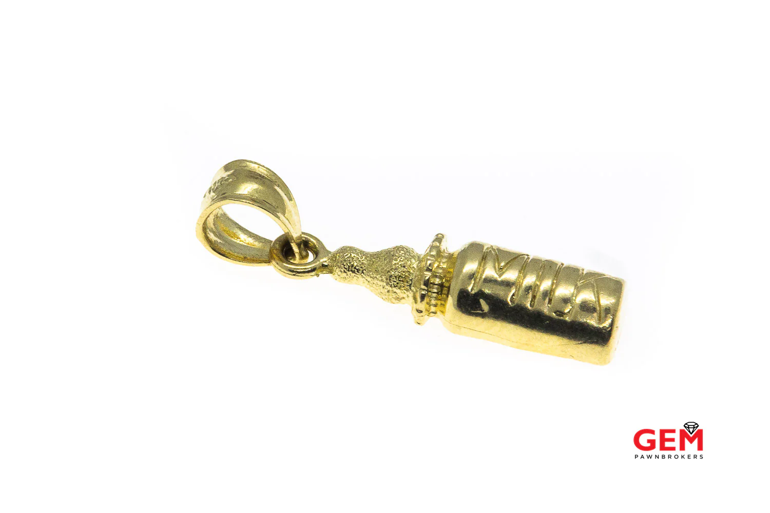 Baby Milk Bottle Solid 10K 375 Charm Pendant - Image 2