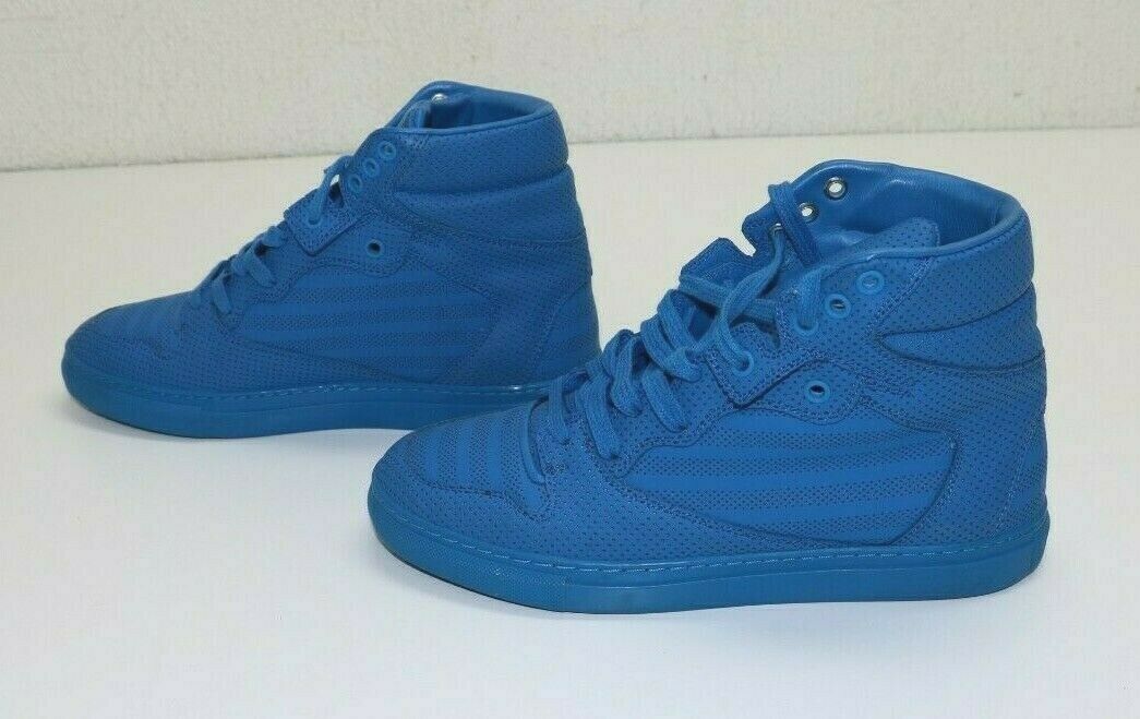 Balenciaga Perforated Monochrome Women's High Top Sneaker Cyan Blue Size 39 US 9 - Image 4