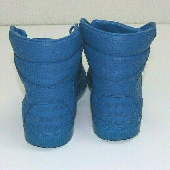 Balenciaga Perforated Monochrome Women's High Top Sneaker Cyan Blue Size 39 US 9 - Image 5