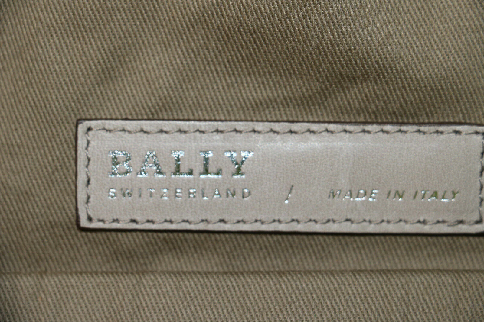 Bally Embroidered Patch Canvas Backpack Beige/Grey/Multi - Image 5