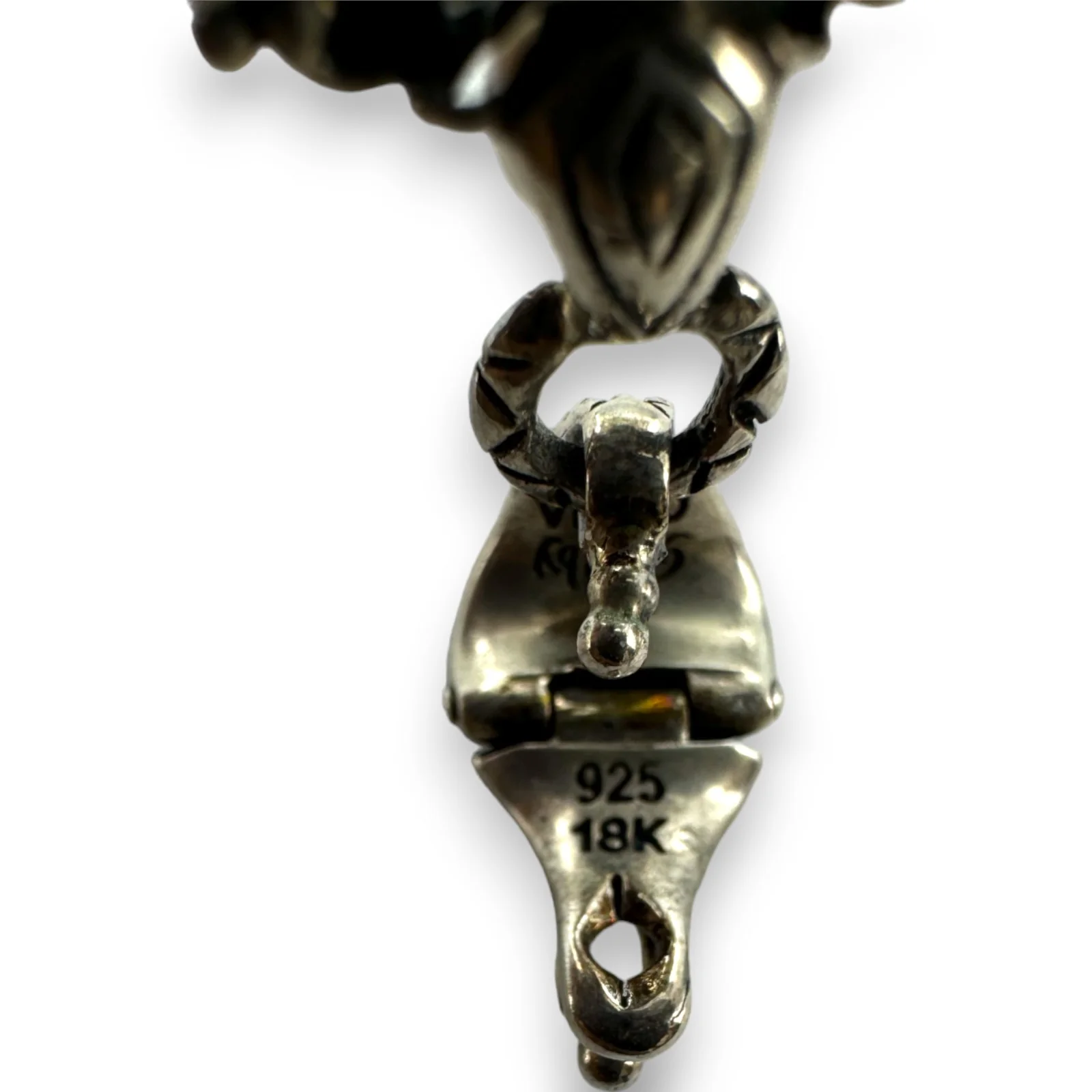 Barbara Bixby 925 Sterling Silver and 18kt Yellow Gold Key Enhancer Pendant with Amethyst, Iolite, and Pearls - Image 5