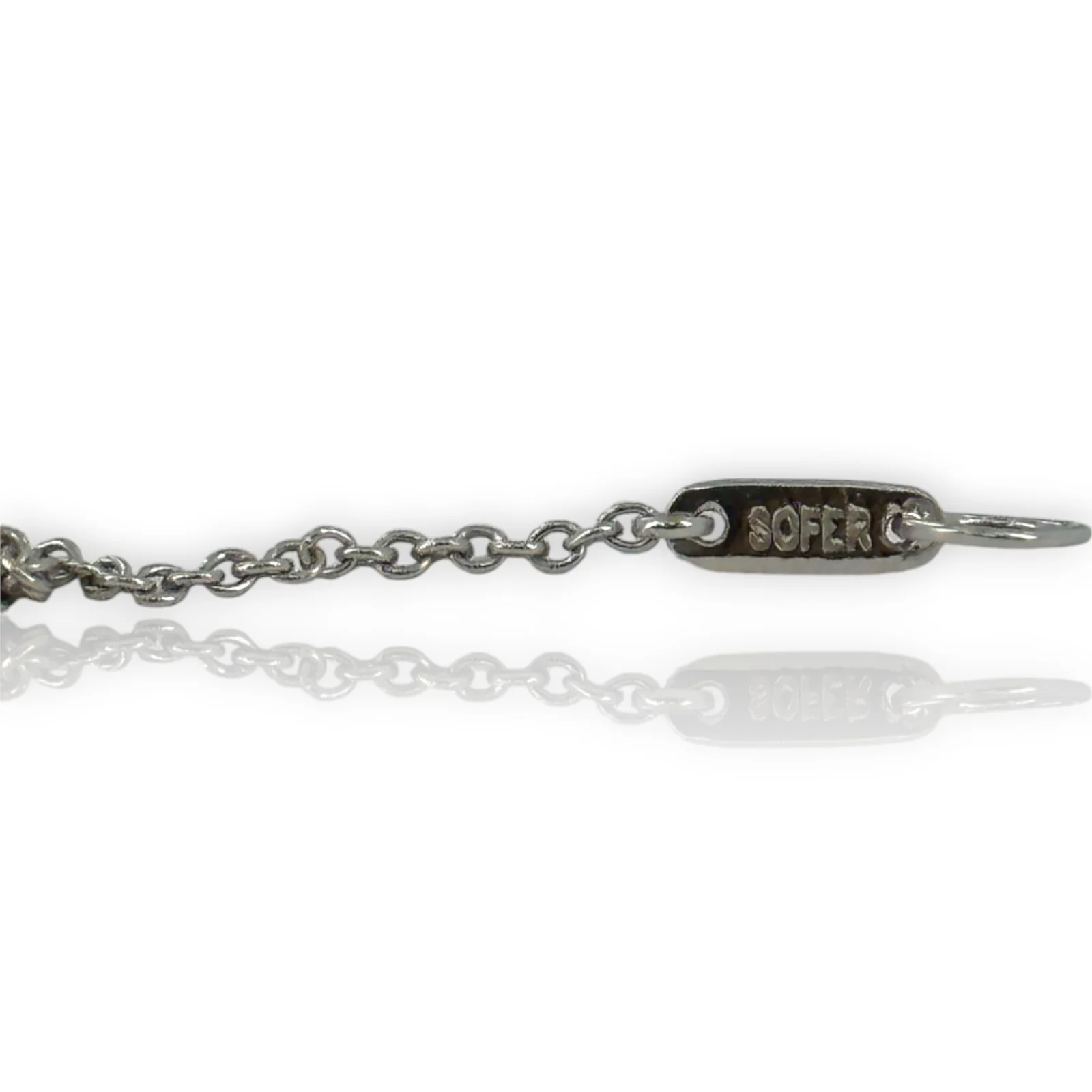 Beny Sofer Solid 14kt White Gold 36" Long 3-Station Milgrain 2.24ctw Diamond Chain Necklace - Image 4