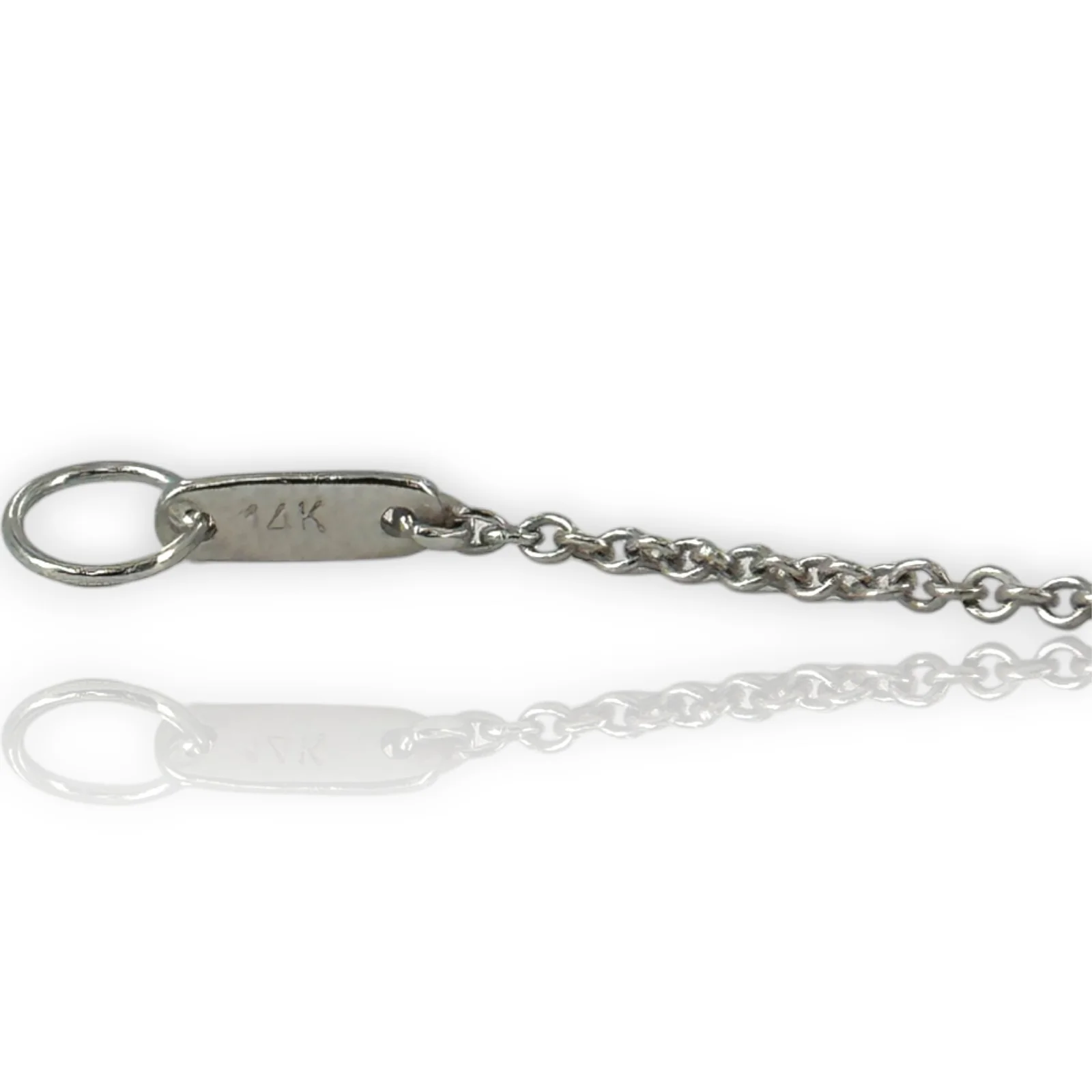 Beny Sofer Solid 14kt White Gold 36" Long 3-Station Milgrain 2.24ctw Diamond Chain Necklace - Image 5