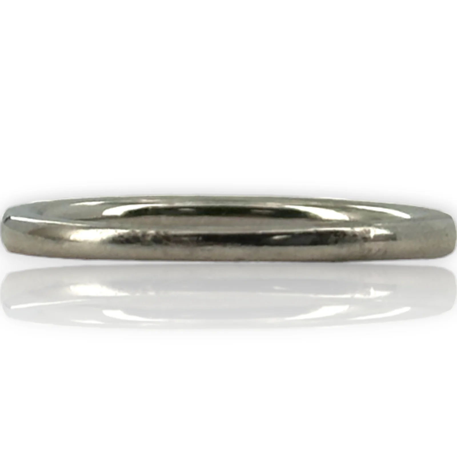 Blue Nile Platinum Diamond Wedding Band 2mm Pave Diamond Wedding Ring Size 6.25 - Image 2