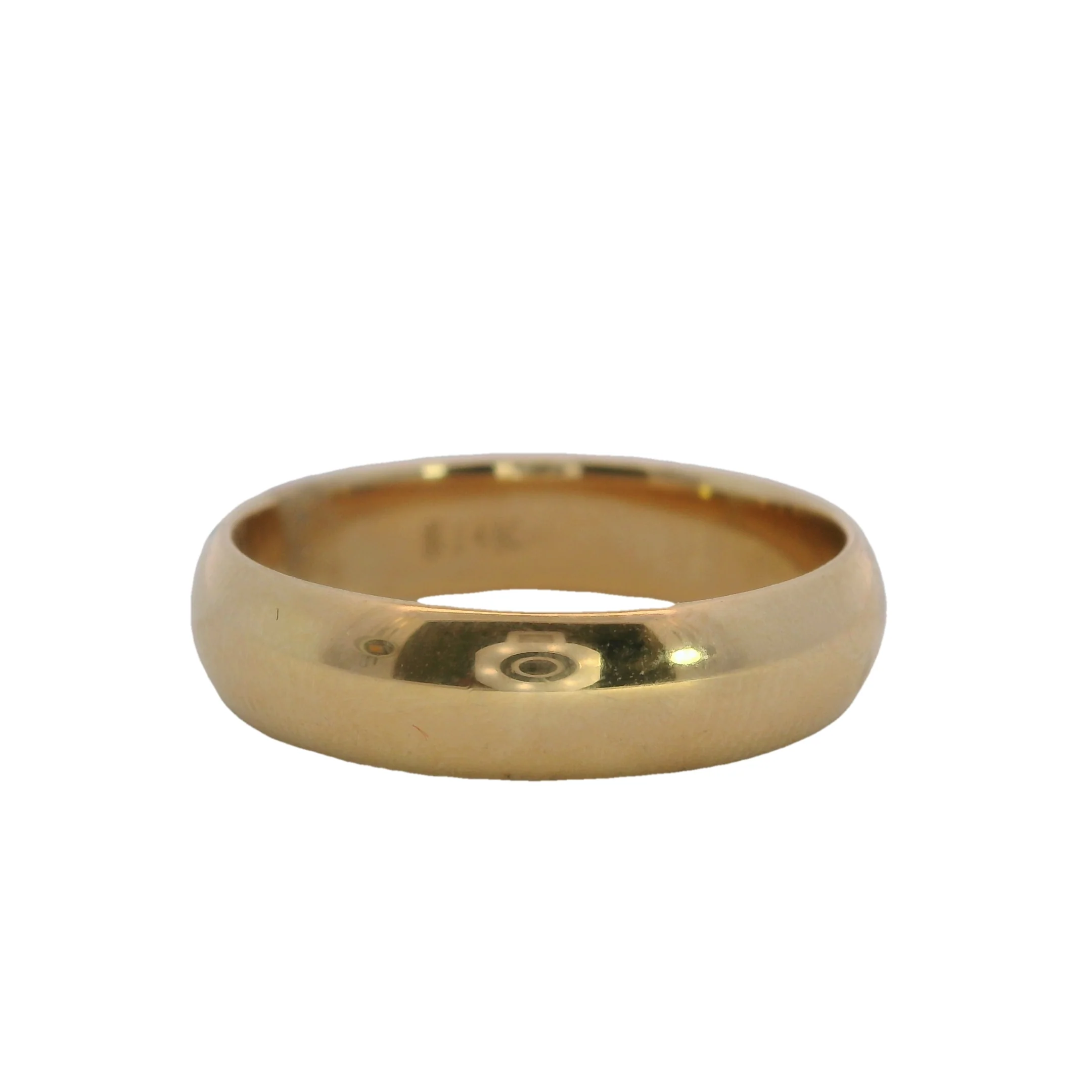 Blue Nile Solid 14kt Yellow Gold 5mm Classic Wedding Band Ring - Image 5