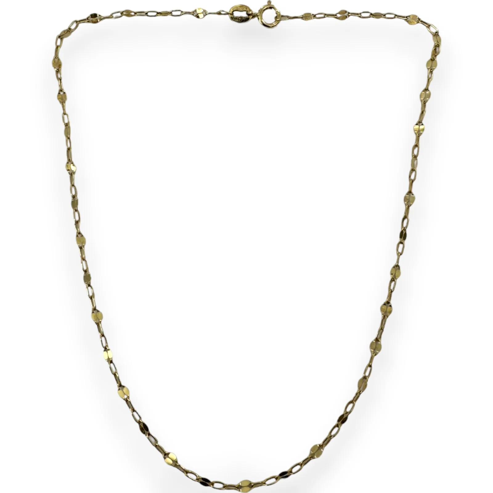 Bony Levy 14kt Yellow Gold Dainty Sparkling Chain 10-10.5" Anklet Made in Italy - Image 2