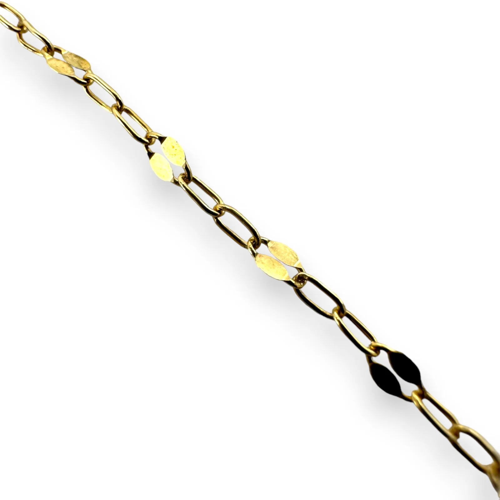 Bony Levy 14kt Yellow Gold Dainty Sparkling Chain 10-10.5" Anklet Made in Italy - Image 4