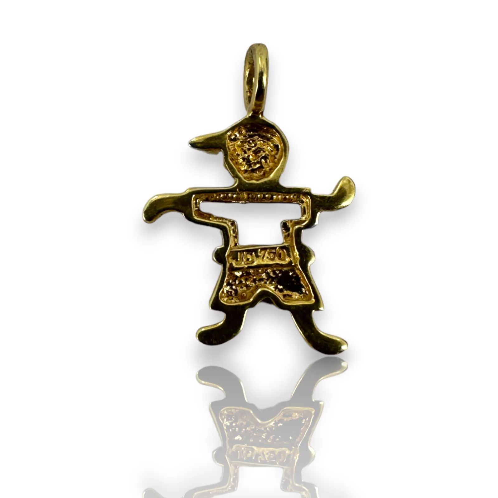 Boy Kid Child Children Cutout Outline 18k Gold Charm Family Pendant - Image 2