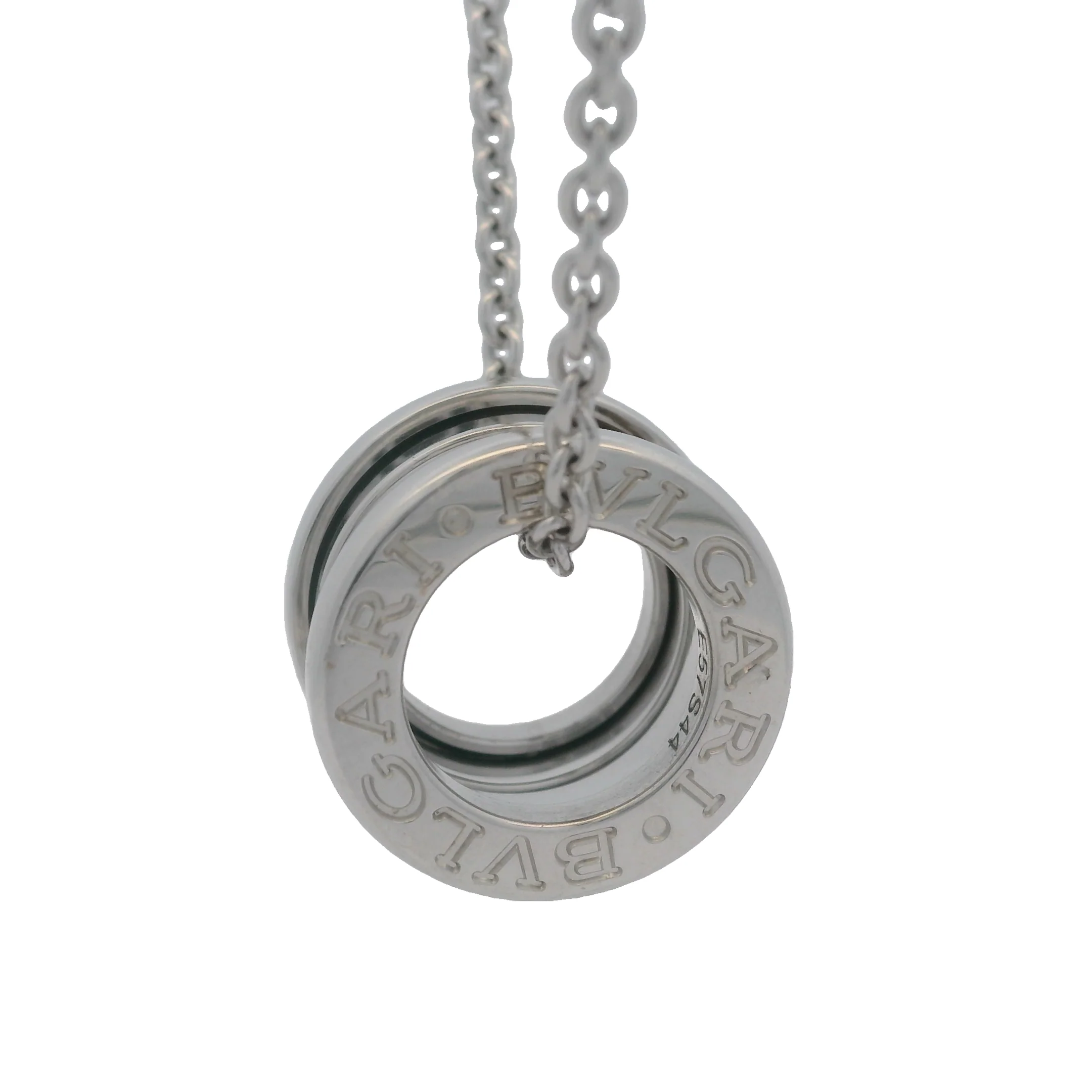 Bulgari Bvlgari Solid 18kt White Gold Classic Spring B.zero1 16" Necklace Made in Italy - Image 3
