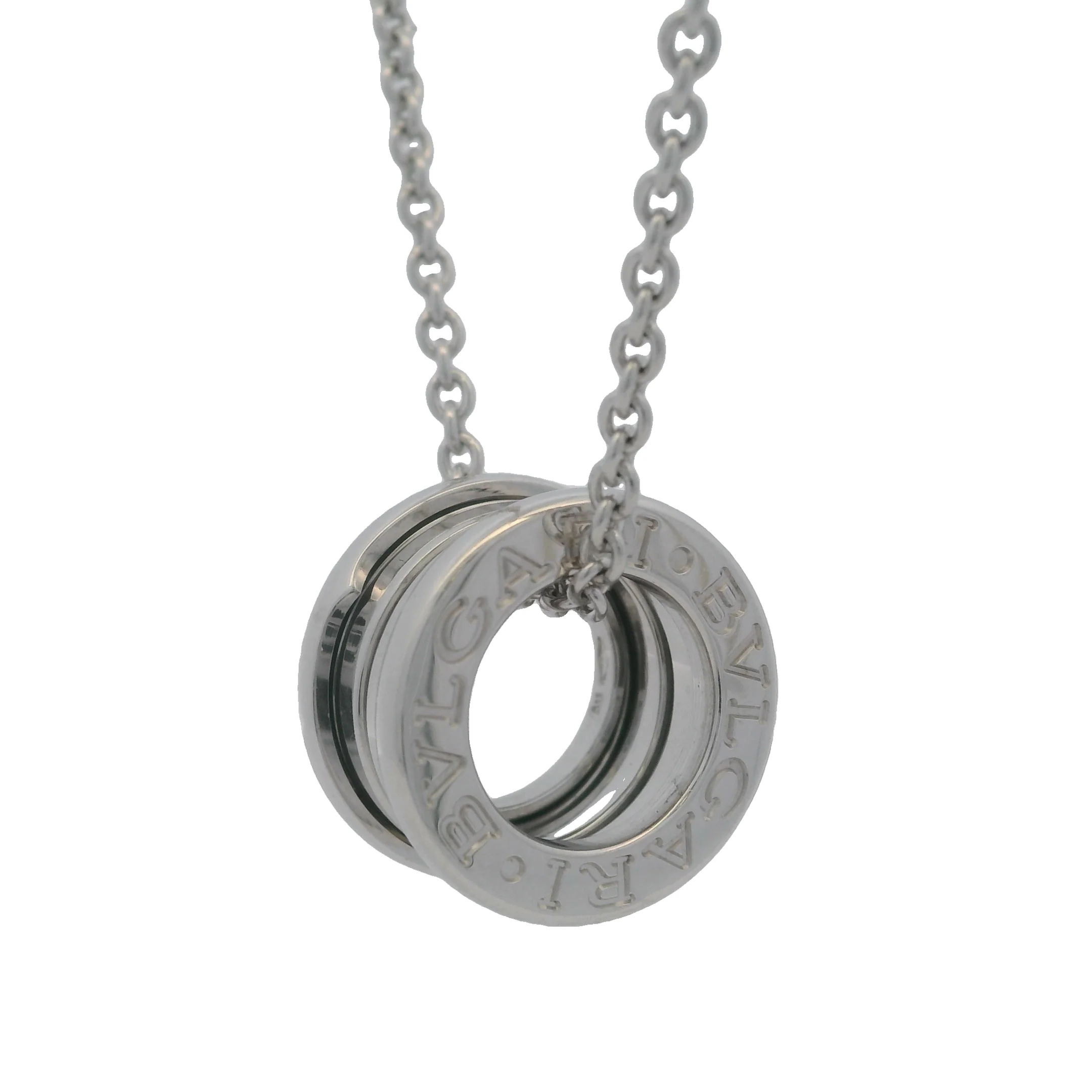 Bulgari Bvlgari Solid 18kt White Gold Classic Spring B.zero1 16" Necklace Made in Italy - Image 4
