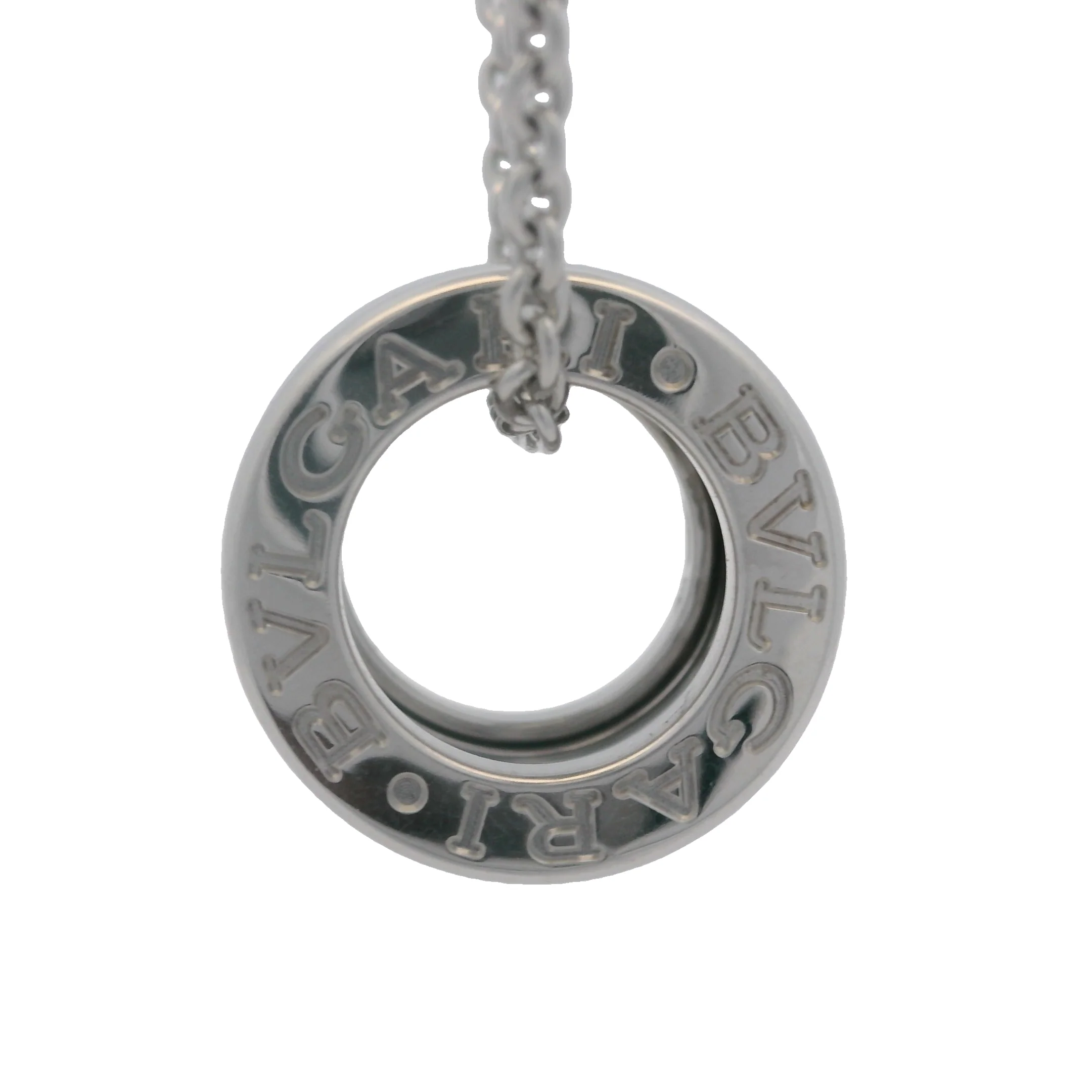 Bulgari Bvlgari Solid 18kt White Gold Classic Spring B.zero1 16" Necklace Made in Italy - Image 6