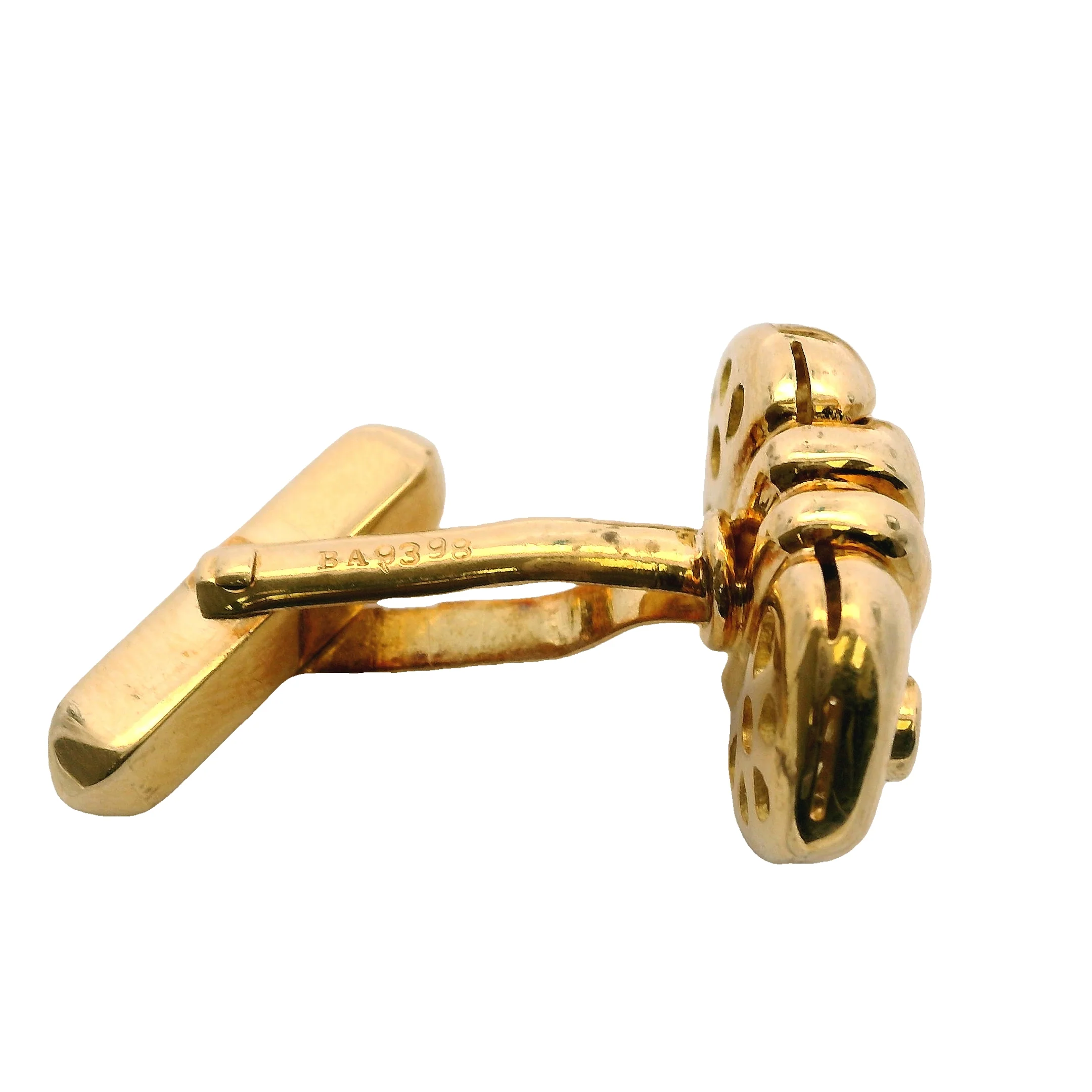 Bulgari Bvlgari Solid 18kt Yellow Gold Doppio Cuore Knot 19g Cufflinks Made in Italy - Image 5