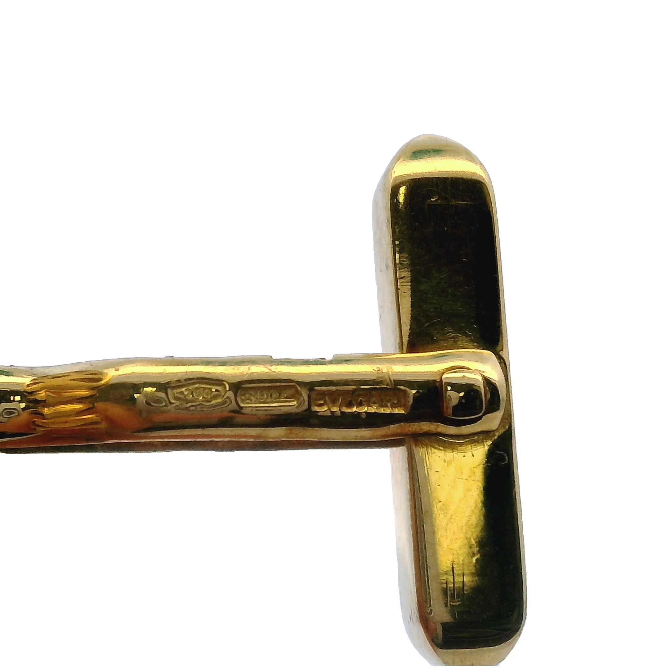 Bulgari Bvlgari Solid 18kt Yellow Gold Doppio Cuore Knot 19g Cufflinks Made in Italy - Image 7