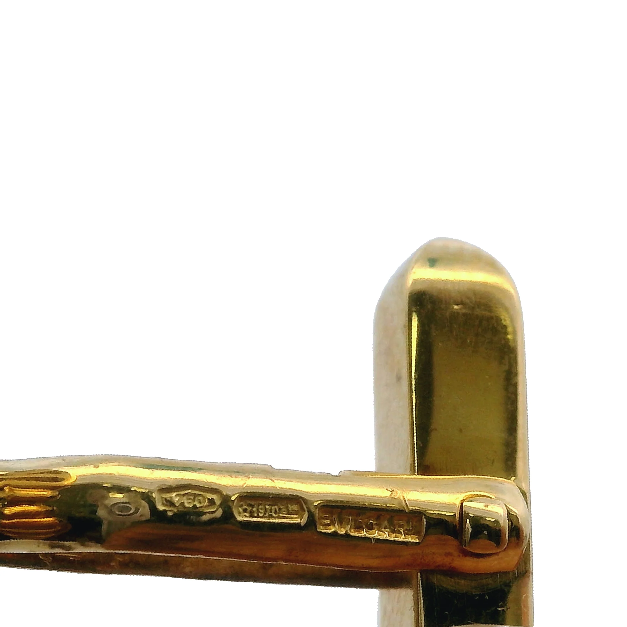 Bulgari Bvlgari Solid 18kt Yellow Gold Doppio Cuore Knot 19g Cufflinks Made in Italy - Image 8