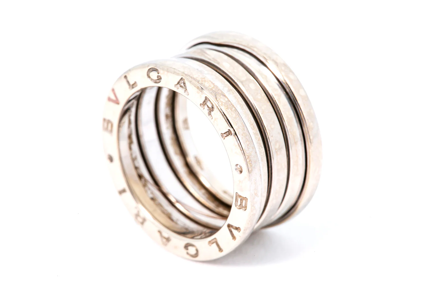 Bvlgari B.Zero1 Stretch Band 18K 750 White Gold Bulgari Ring S 51 US 5 3/4 - Image 3