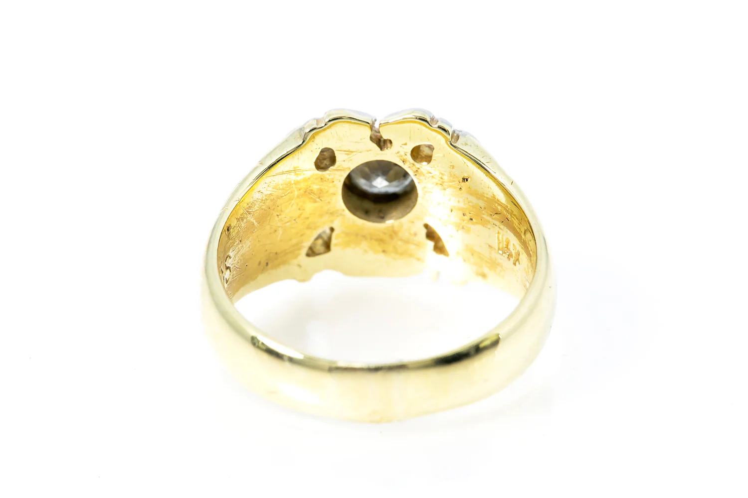 Byzantine 14k 585 Yellow White Gold Eagle Diamond Ring Size 3 - Image 4