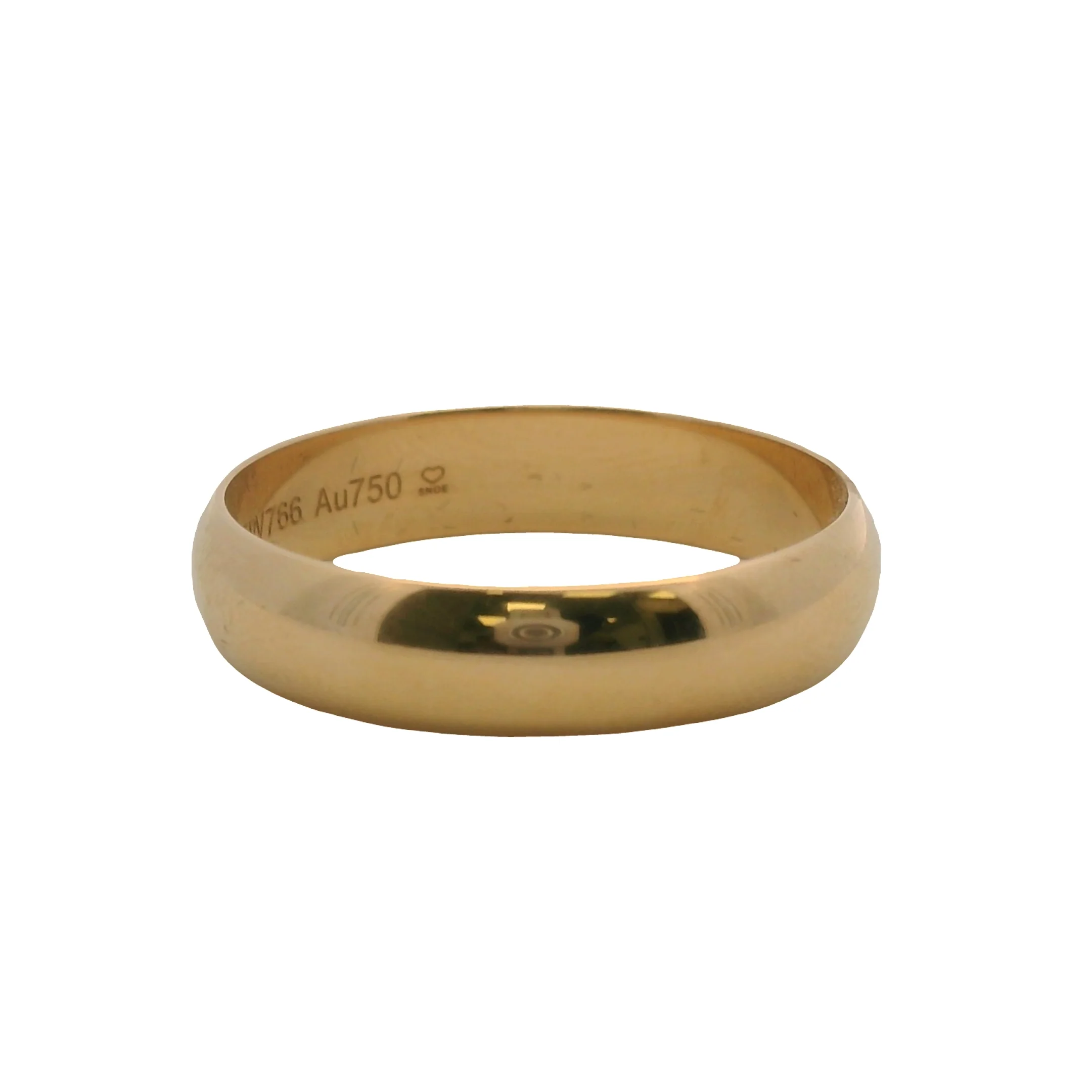 Cartier 1895 Solid 18kt Yellow Gold Classic D-Shape 5mm Ring Band - Image 2