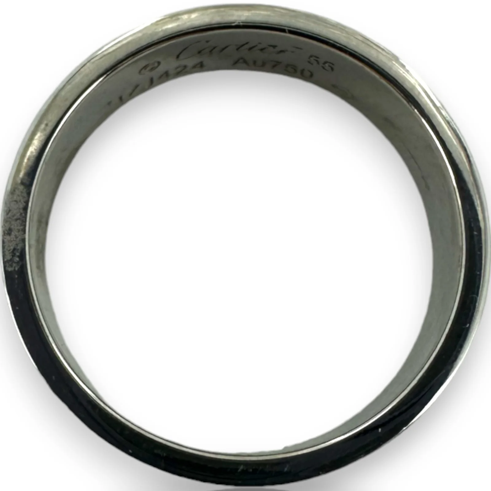 Cartier 18kt Solid White Gold Classic 5.5mm Love Ring Wedding Stackable Band Size 7.25 (55) - Image 4