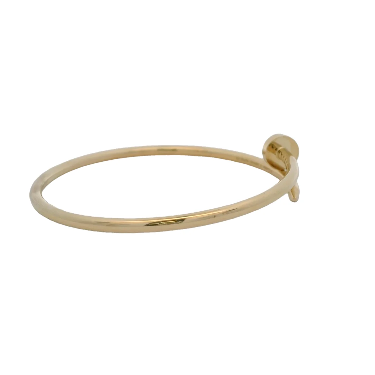 Cartier Small Model Juste un Clou Nail Bangle Bracelet in 18kt Yellow Gold Size 17 6.7" - Image 5