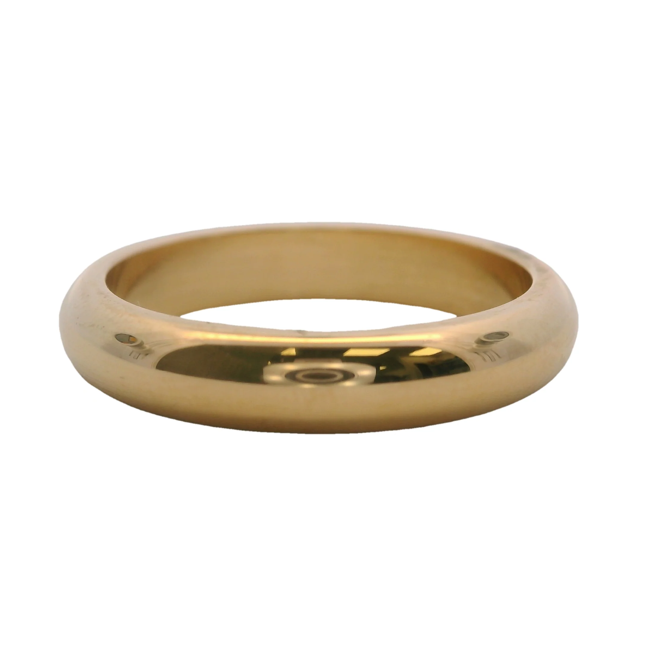 Cartier Solid 18kt Yellow Gold Classic 1895 D-Shape 4mm Wedding Band Size 9 - Image 3