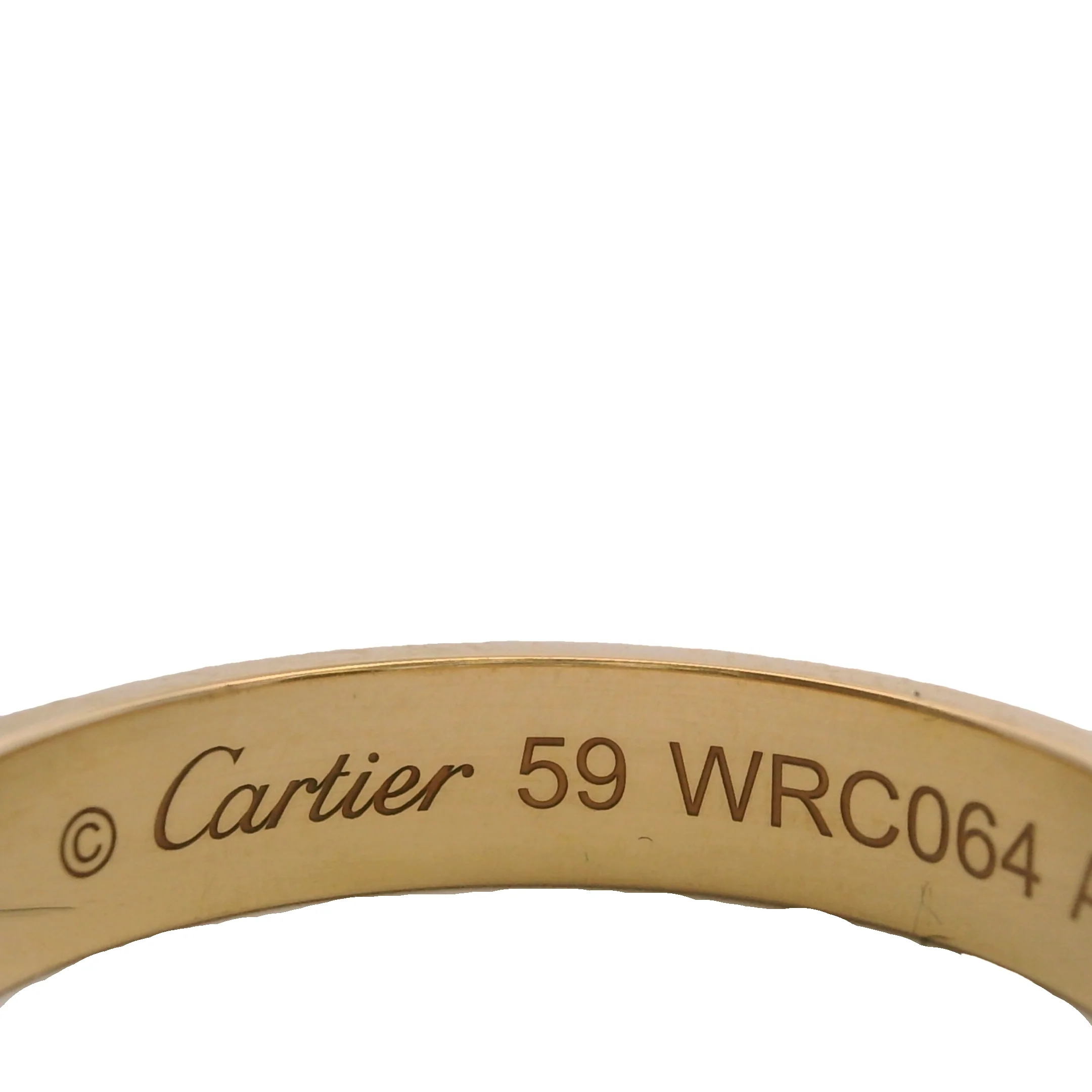 Cartier Solid 18kt Yellow Gold Classic 1895 D-Shape 4mm Wedding Band Size 9 - Image 4