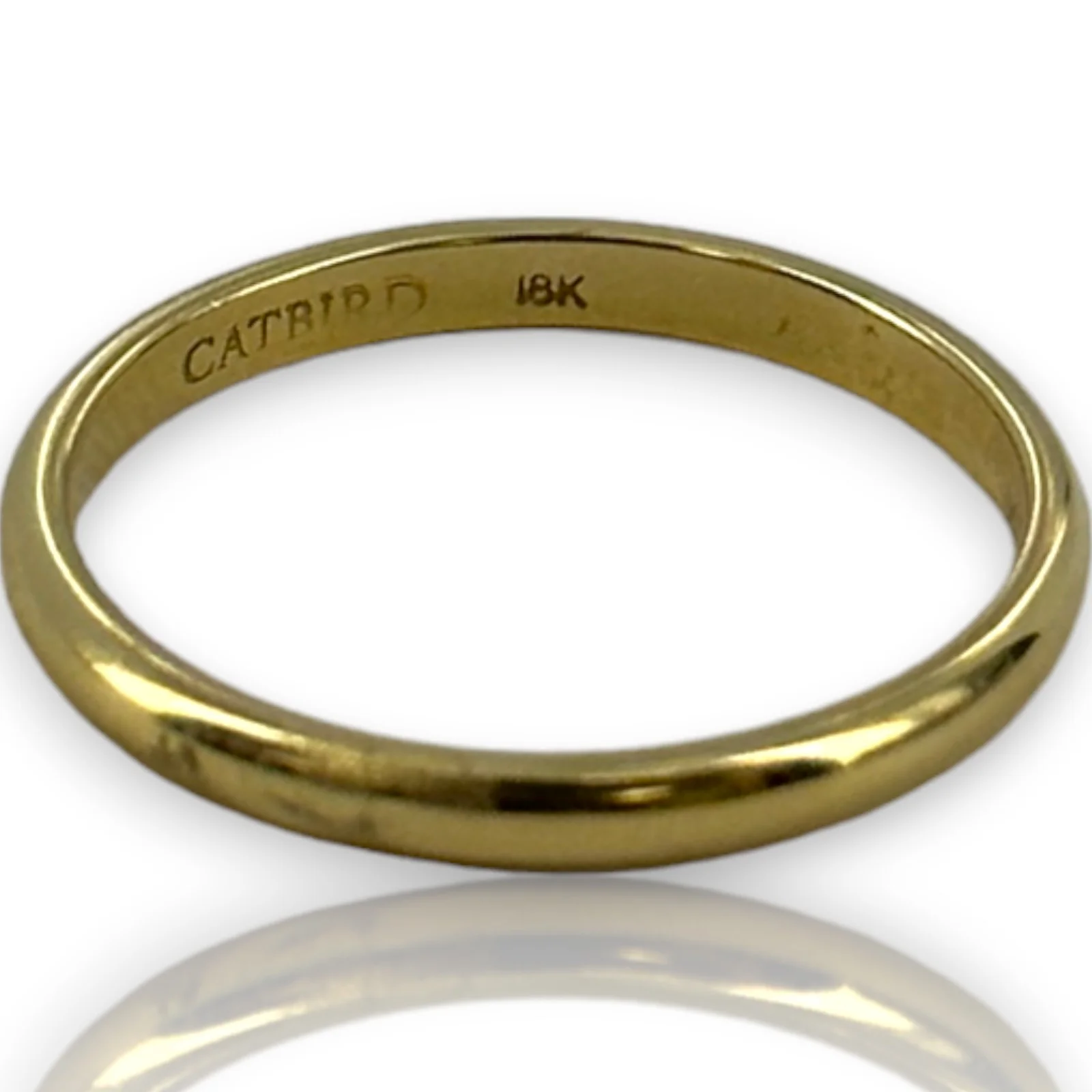 Catbird 18kt Yellow Gold 2mm Classic Wedding Band Stackable Ring Size 5.25 - Image 4