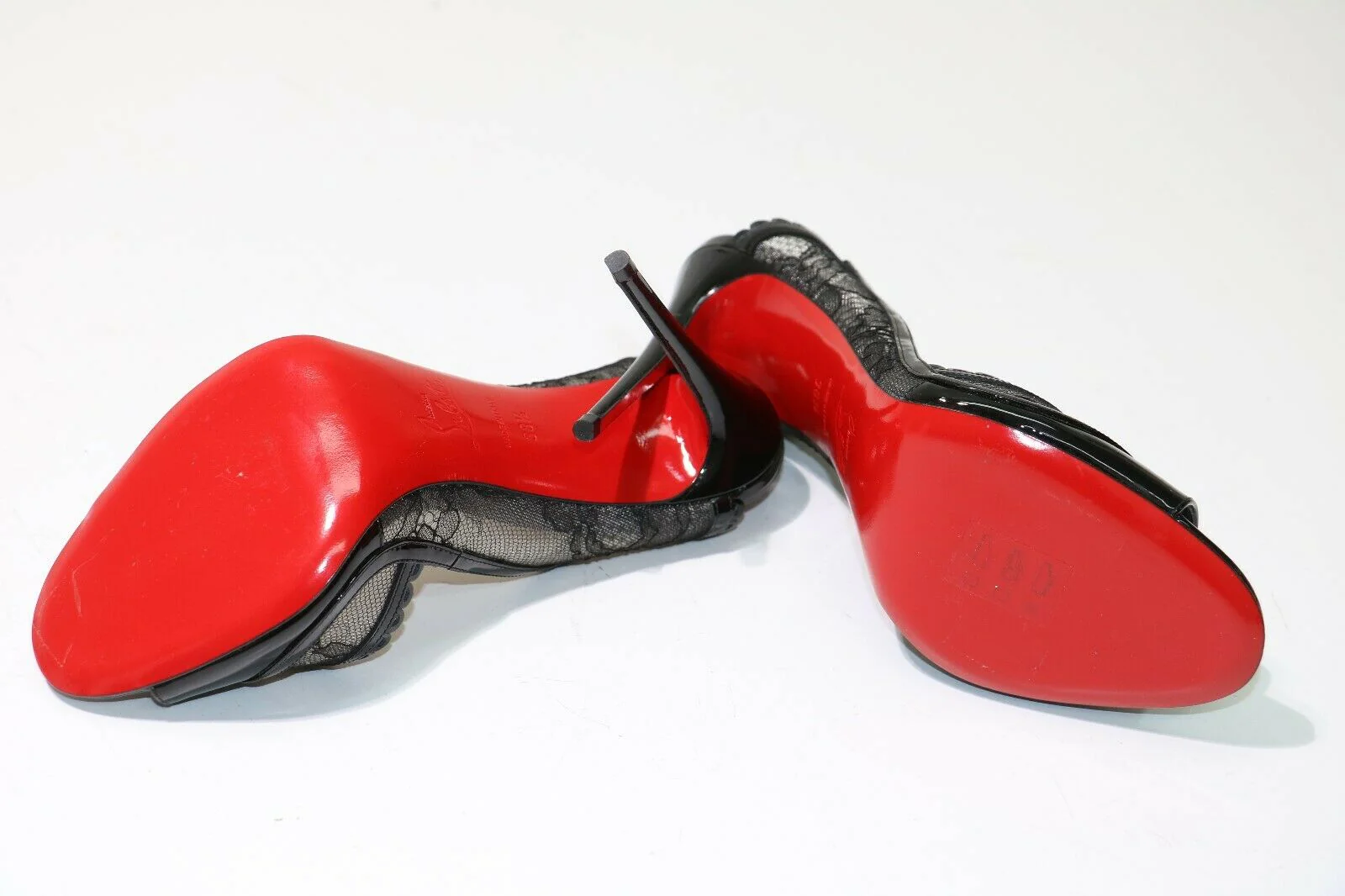 Christian Louboutin Hot Spring 100 Chantilly - CM47 - Sz: 38.5 - Version Black - Image 4