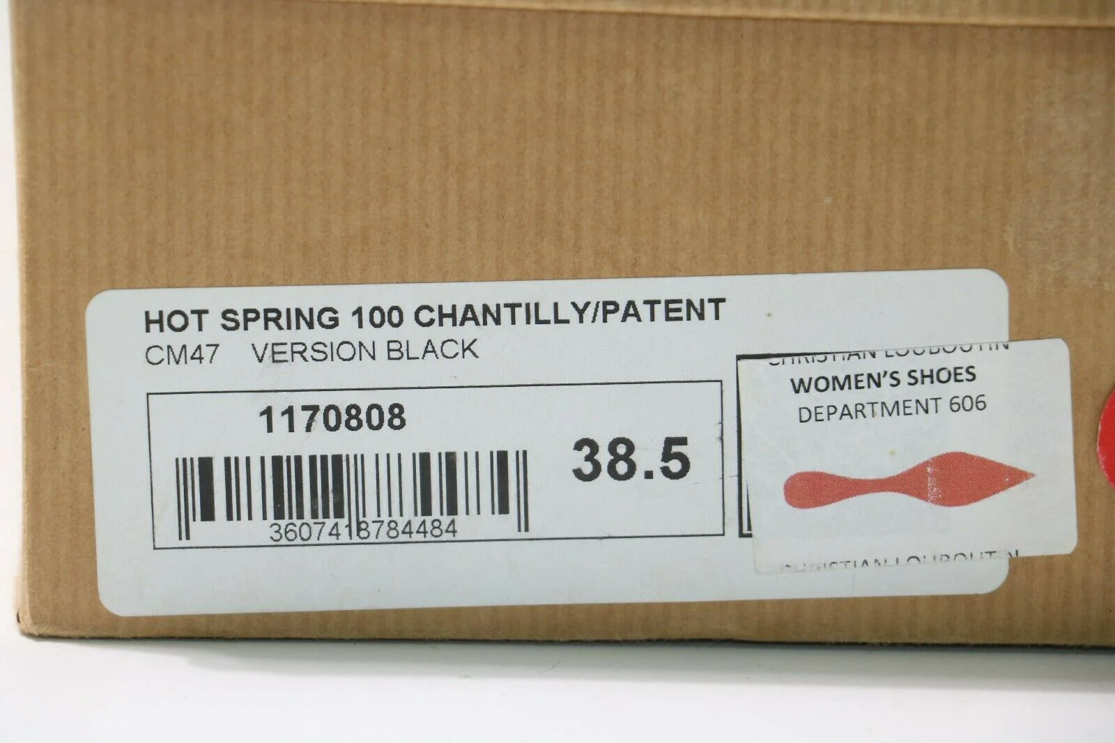 Christian Louboutin Hot Spring 100 Chantilly - CM47 - Sz: 38.5 - Version Black - Image 5