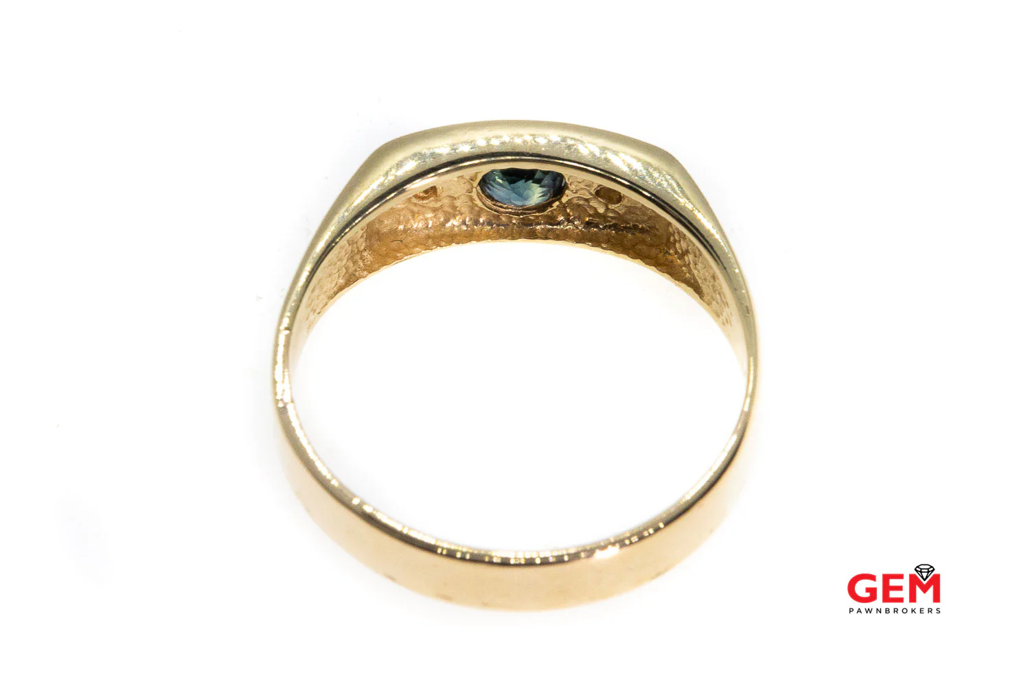 Color Change Sapphire 14k 585 Yellow Gold Diamond Ring Size 11 - Image 2