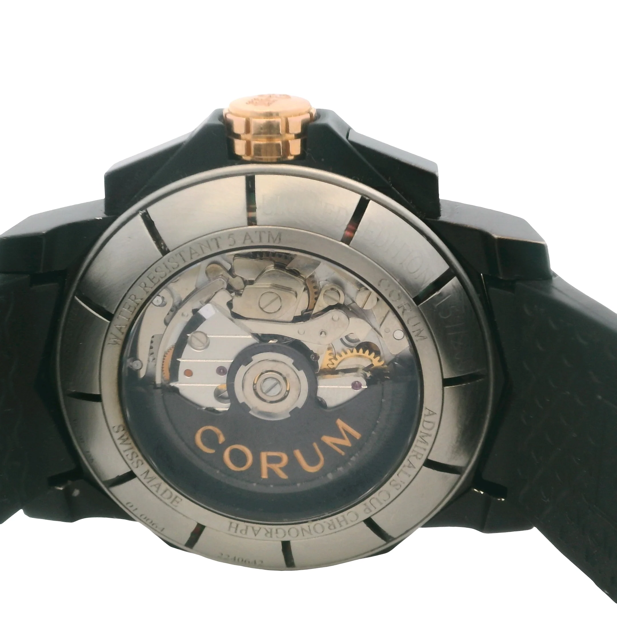Corum Admirals Cup 01.0064 Black Dial 44mm Gold/Steel Watch - Image 7
