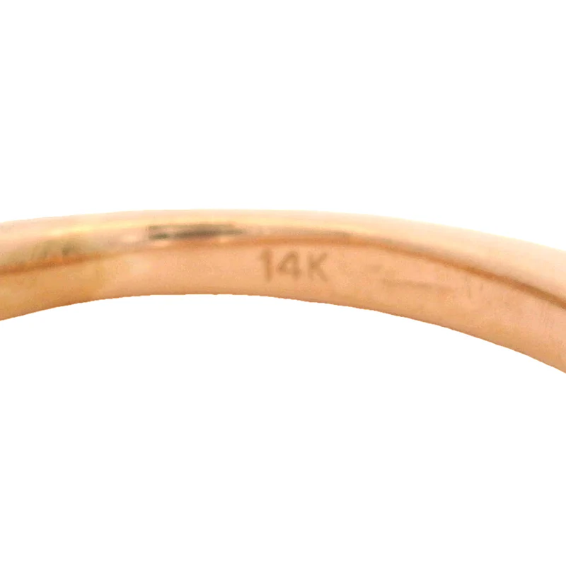 Cubic Zirconia Line Gemstone Anniversary Band 14K 585 Rose Gold Ring Size 5 1/4 - Image 5